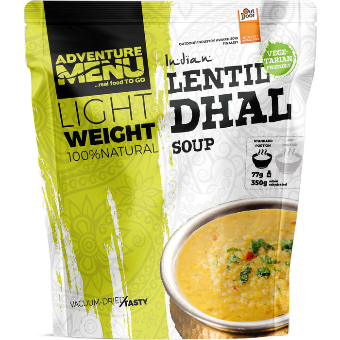 Adventure Menu Lentil Dhal (soup) Vegan