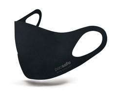 Pacsafe Viraloff gezichtsmasker in zwart en alu grijs