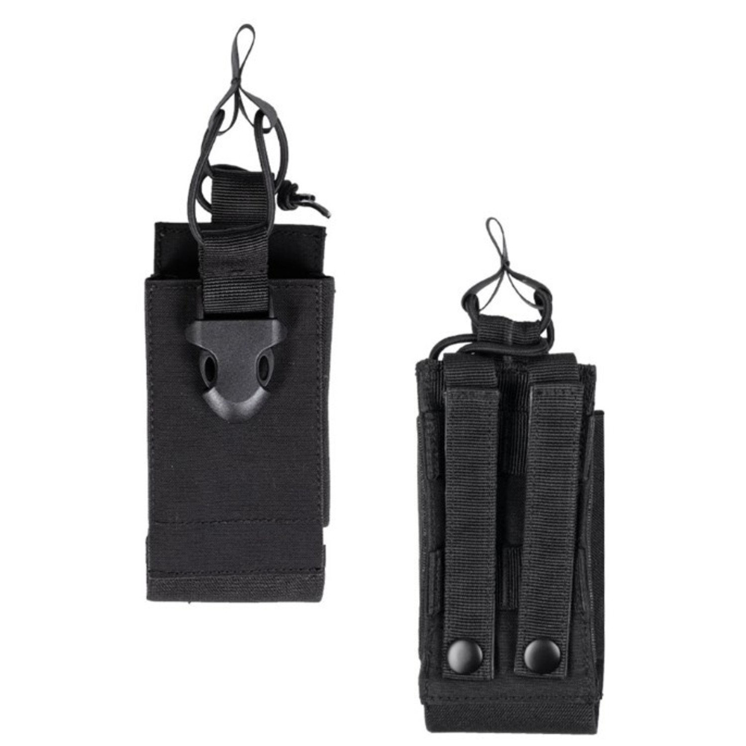 tee-uu Channel Houders voor radiografisch gebruik, om te hangen, pendelbescherming, Molle-systeemlussen, afwateringsopening, zwart, 8 x 13 x 6 cm, holster