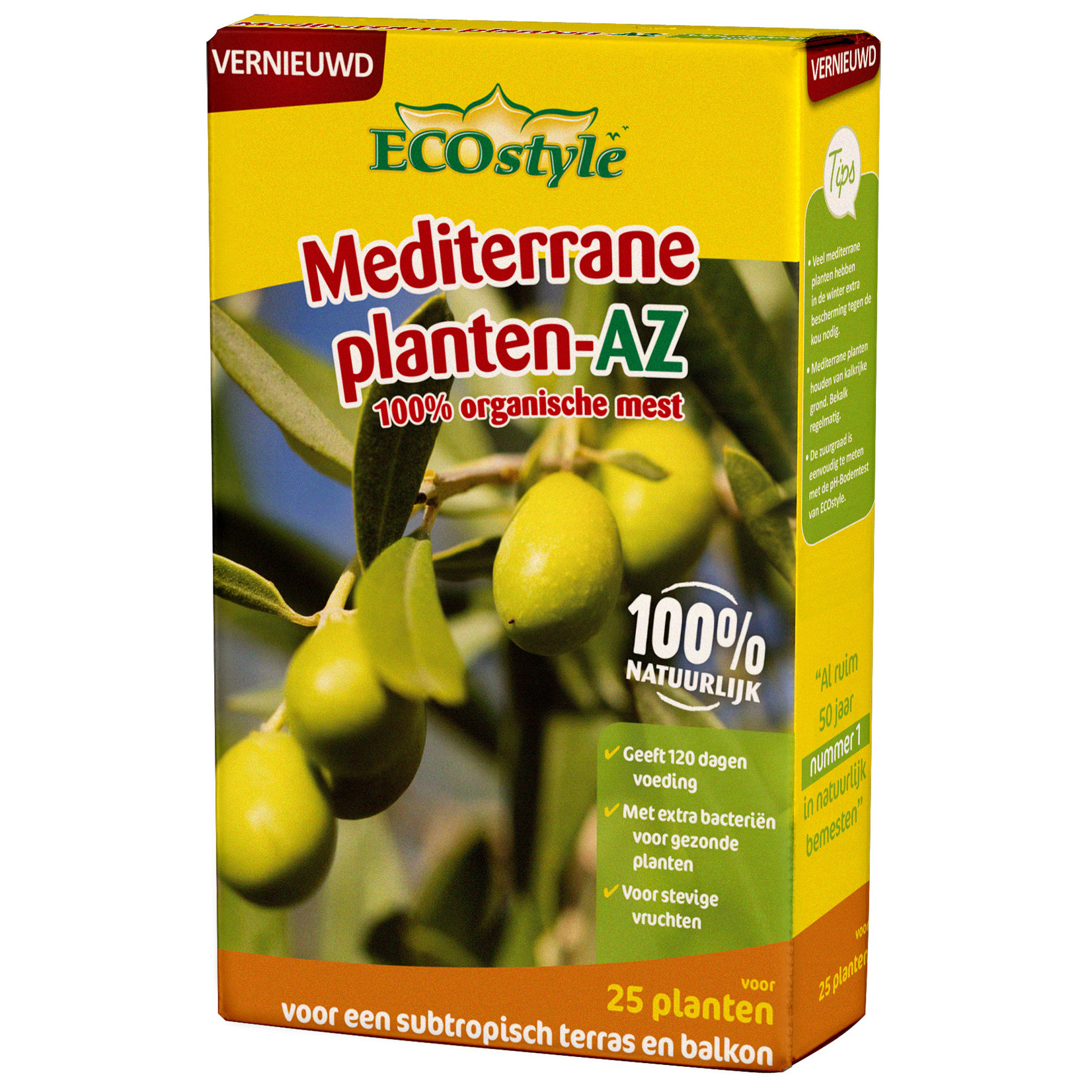 ECOstyle Mediterrane planten-AZ meststof 800 gram (voor ca. 25 planten)