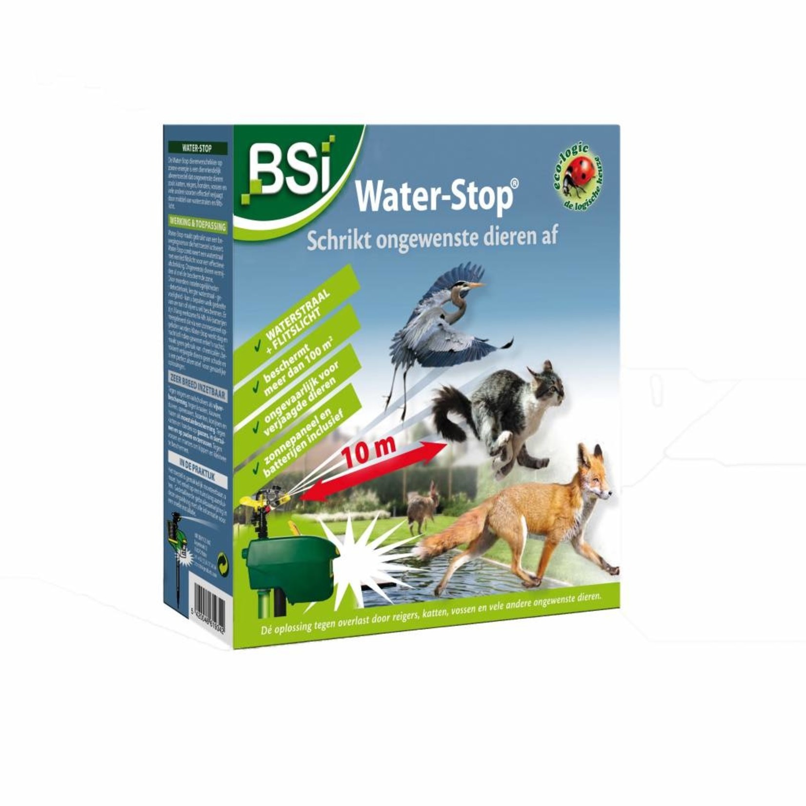 BSi Water-Stop met waterstraal en flitslicht tegen ongewenste dieren