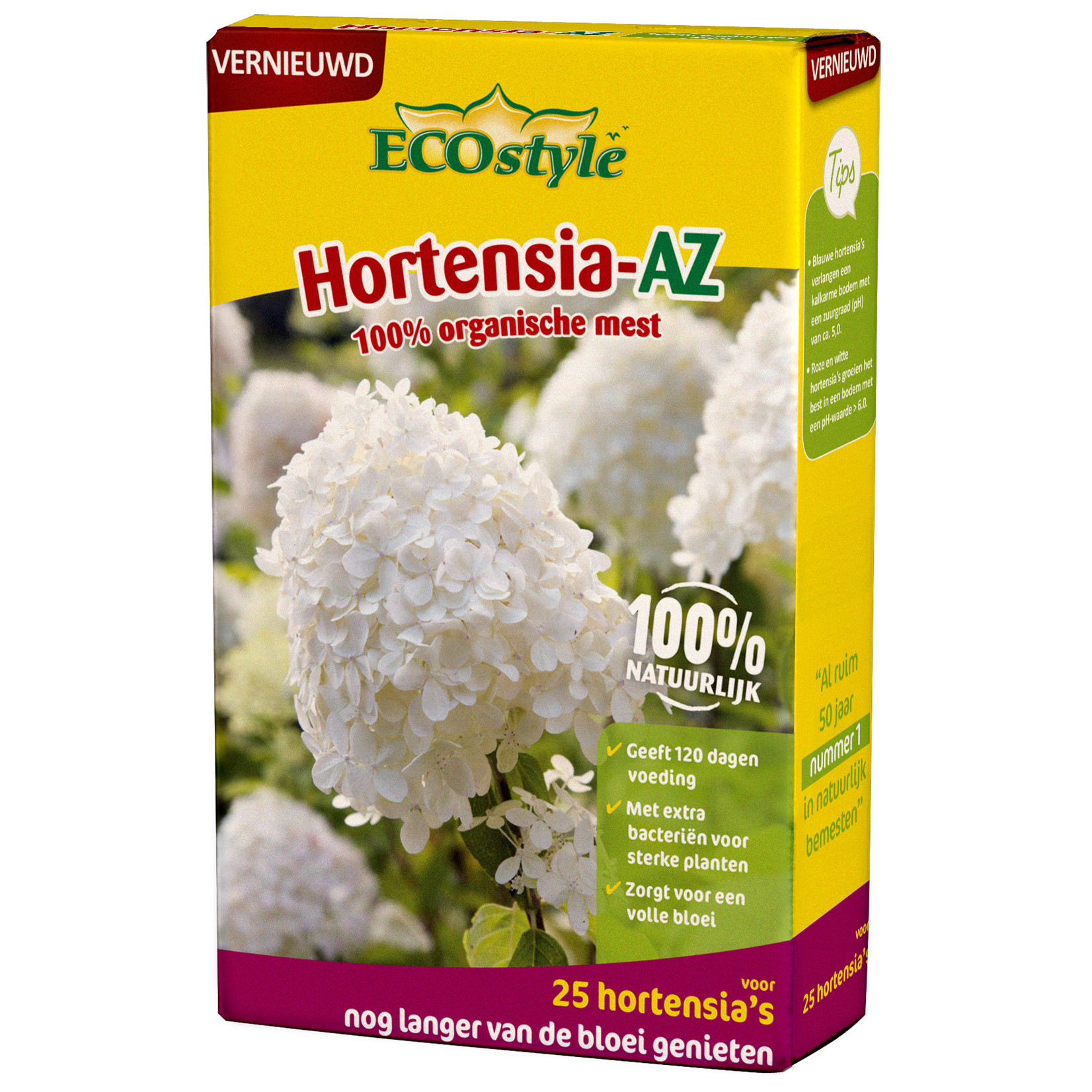 ECOstyle Hortensia-AZ meststof 800 gram (voor ca. 25 planten)