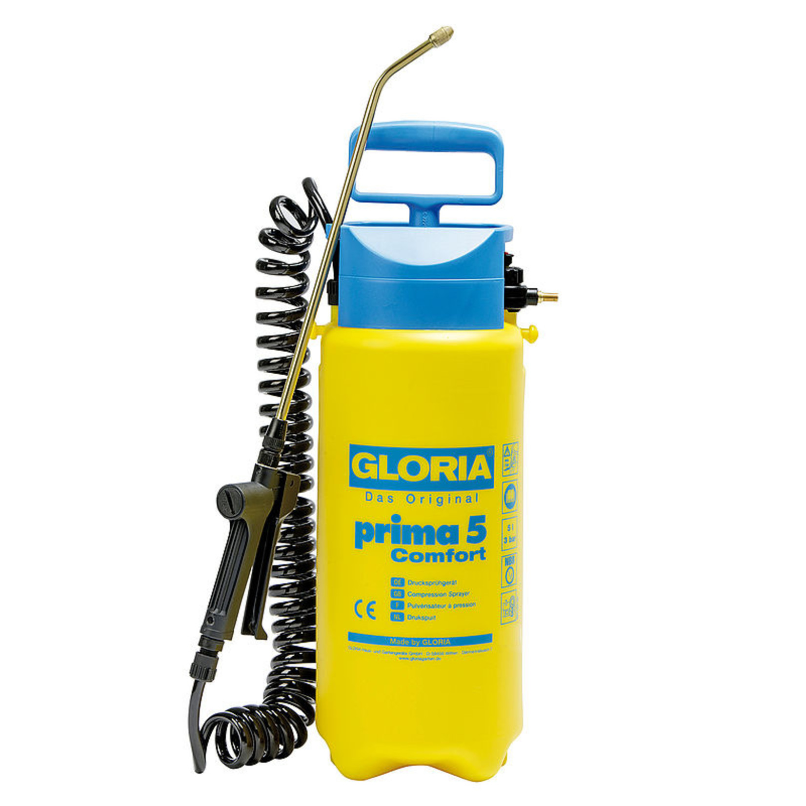 vervolging Subsidie Beroemdheid Gloria Drukspuit Prima 5 Comfort - 5 liter - Tuinier-winkel.nl