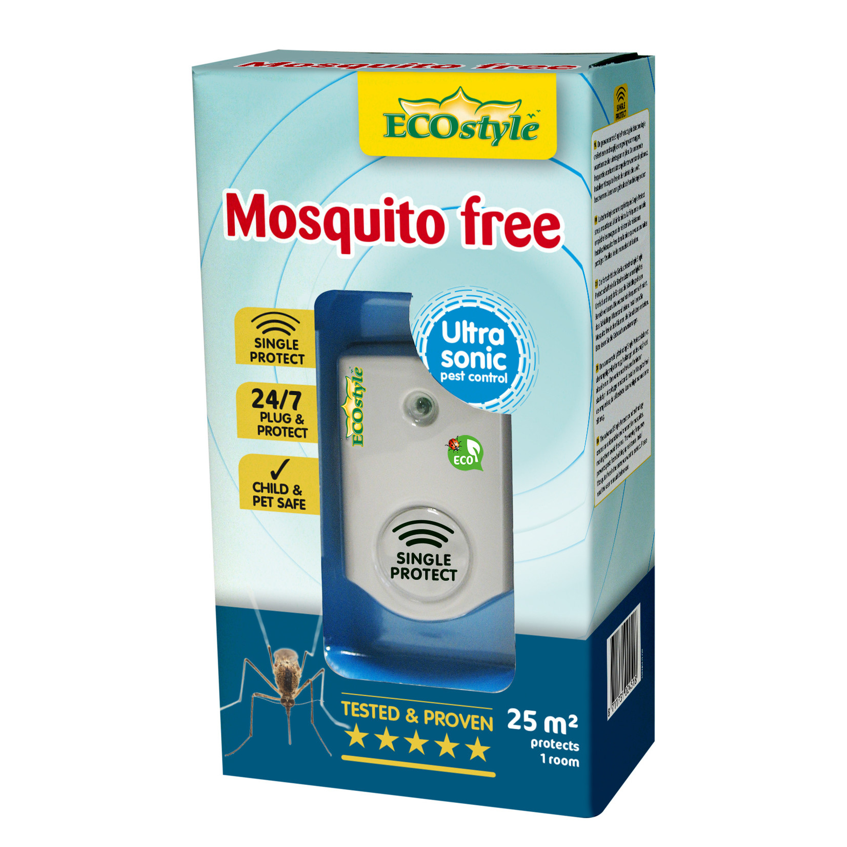 ECOstyle Mosquito free ultrasone verjager (tot 25 m²)