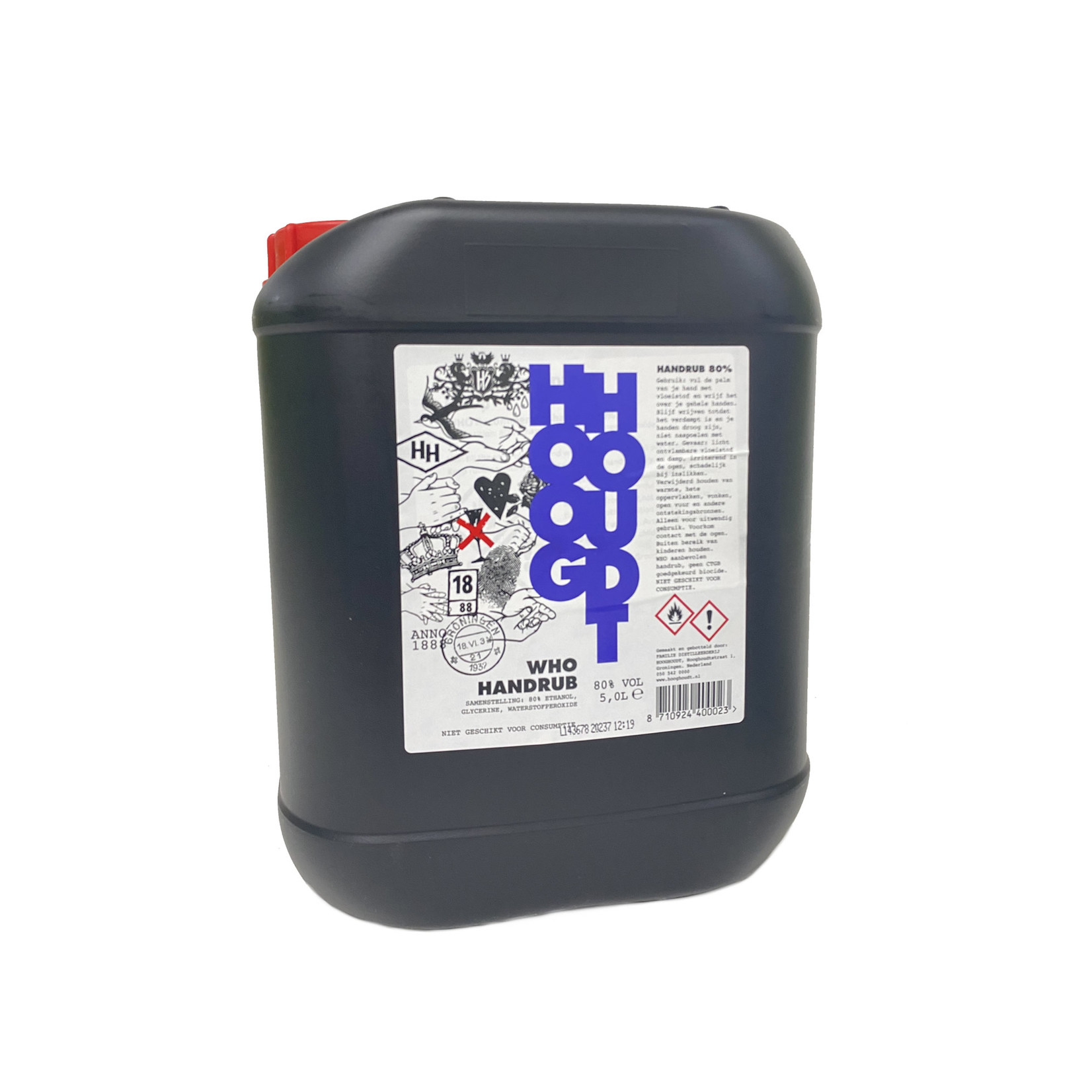 Hooghoudt Handrub desinfectiemiddel voor handen 5 liter