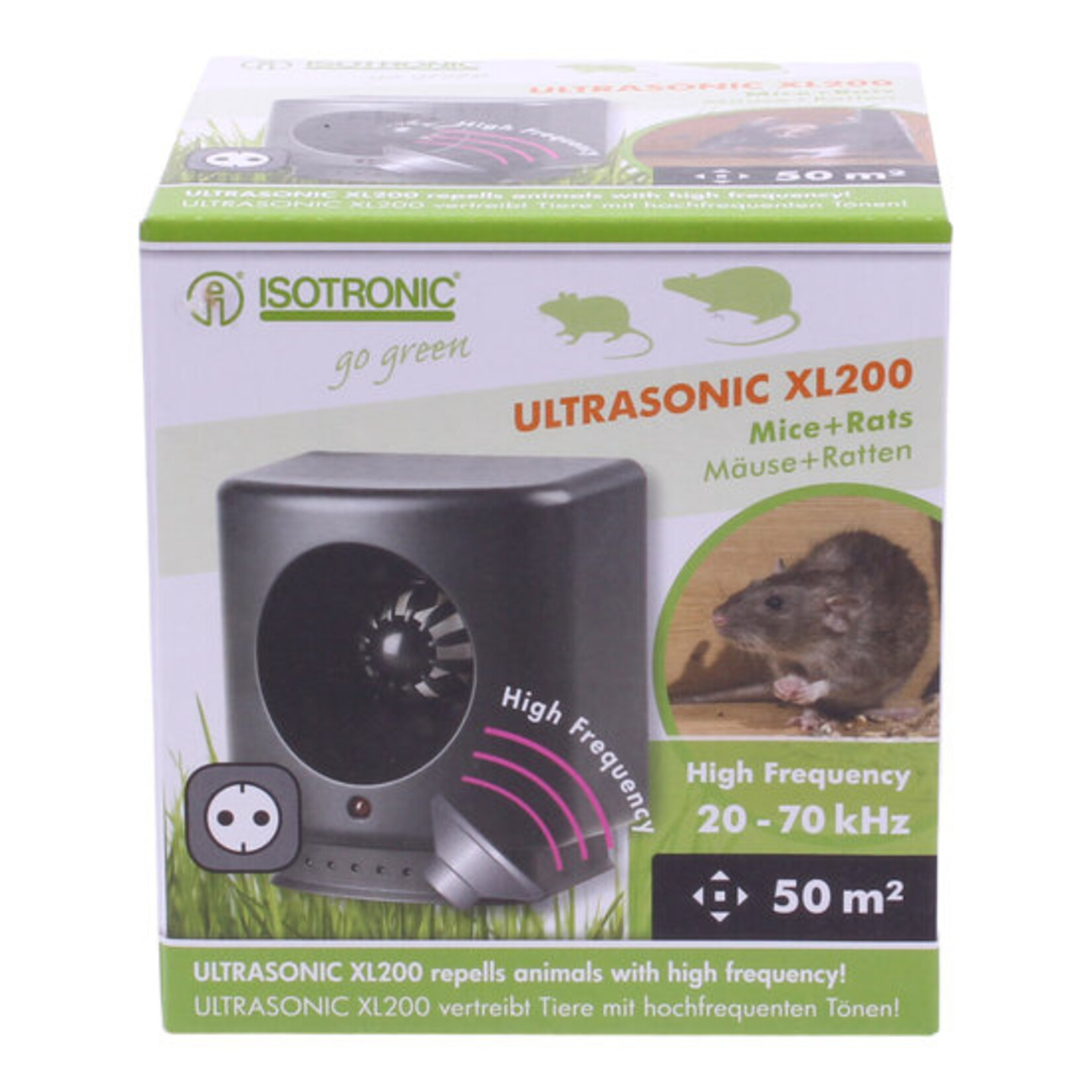 Isotronic Ratten- en muizenverjager Ultrasonic XL200
