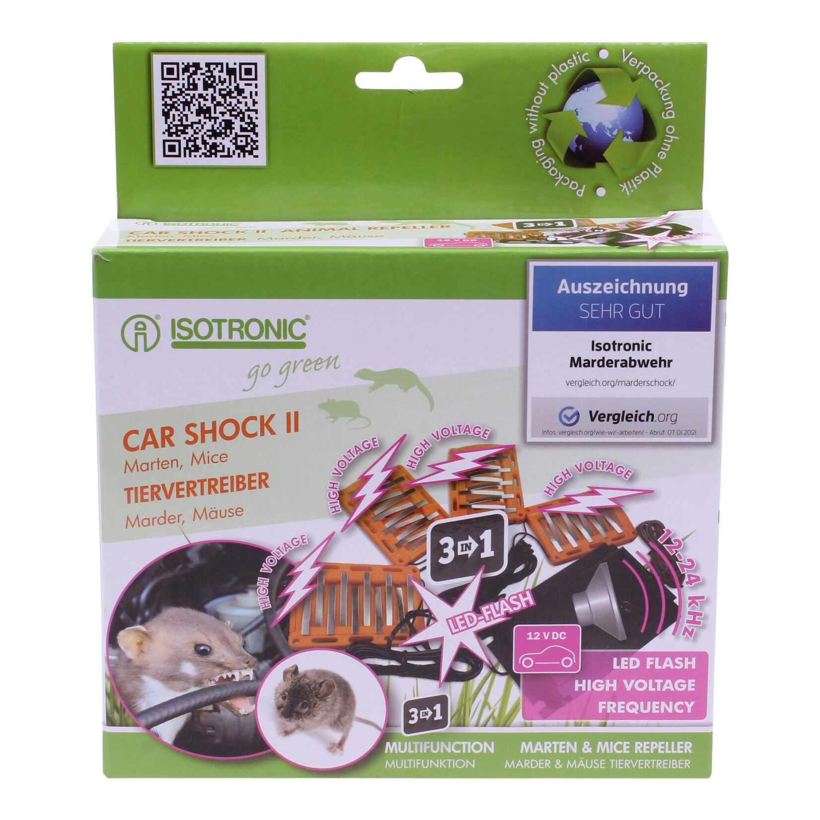 Isotronic Shock II LED marterverjager voor auto en camper