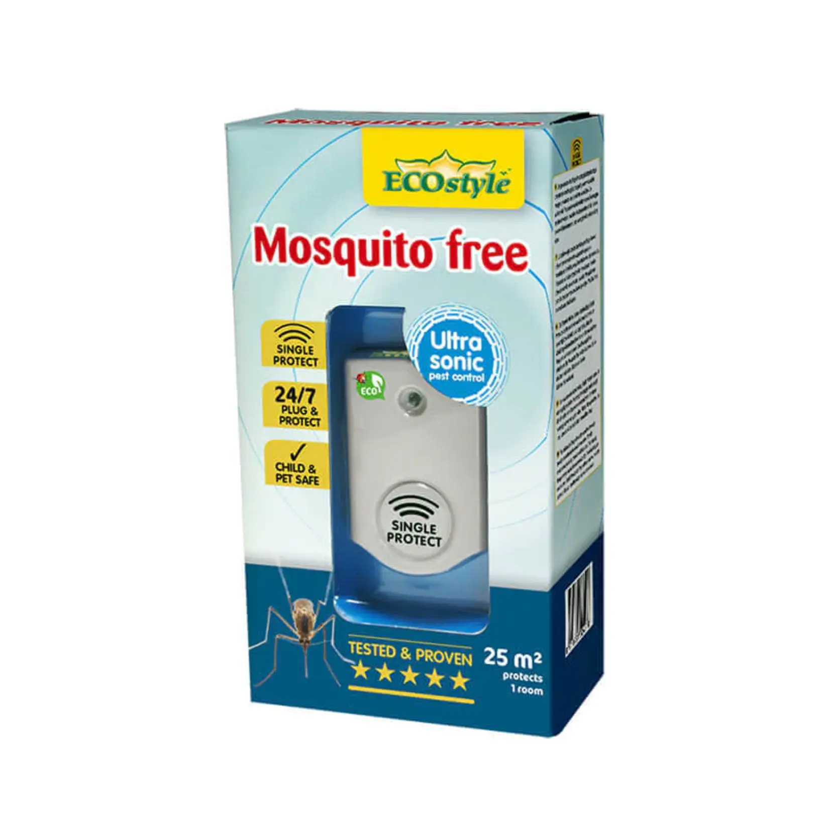ECOstyle Mosquito free ultrasone verjager (tot 25 m²)