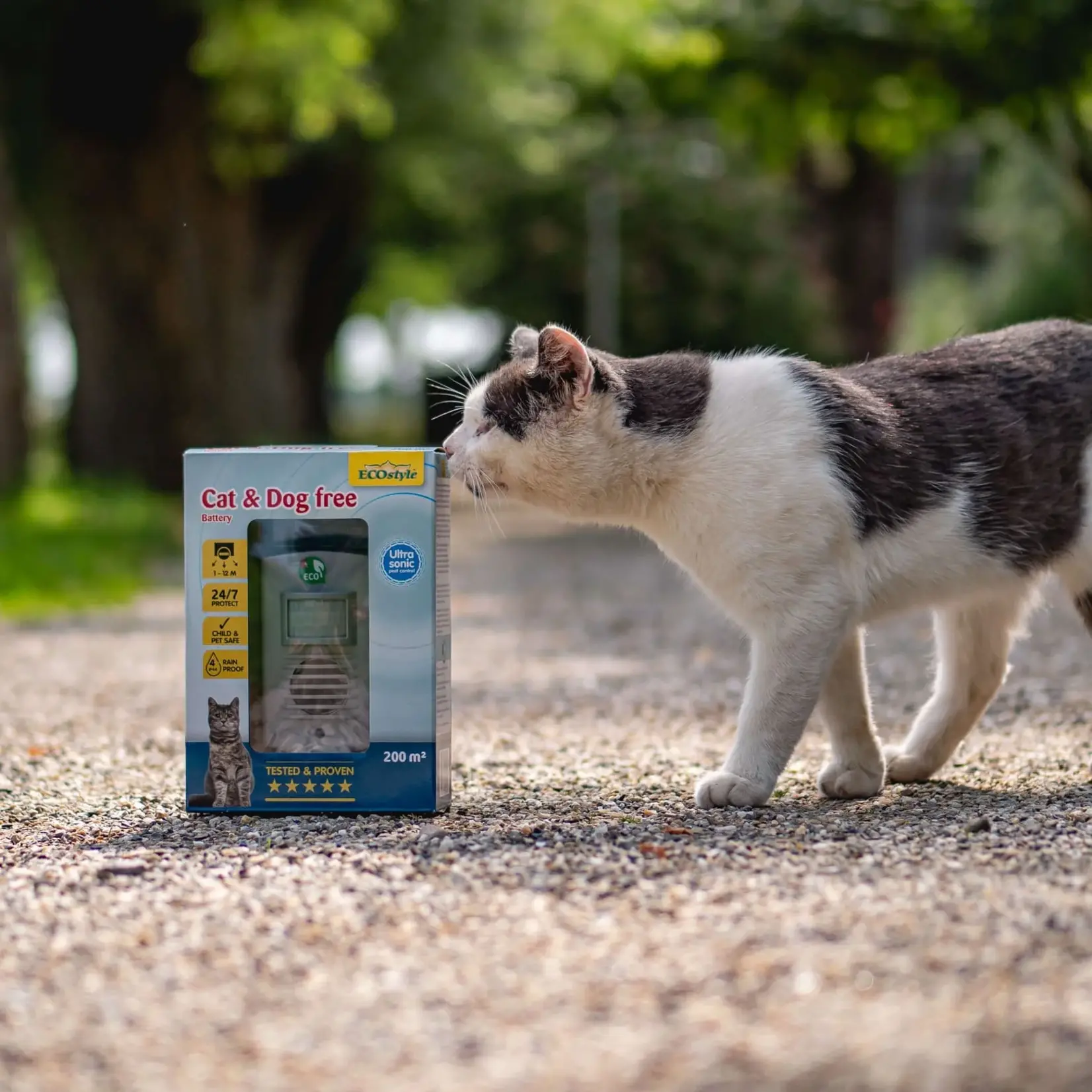 ECOstyle Cat & Dog free ultrasoon op batterijen (tot 200 m²)