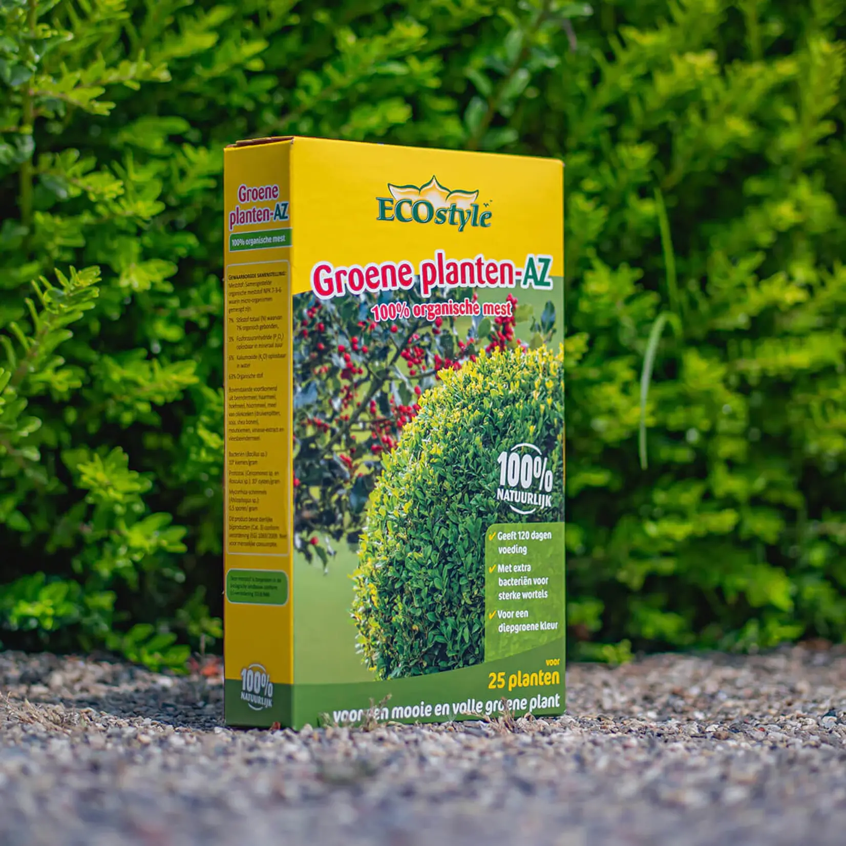 ECOstyle Buxus & Groene planten-AZ meststof 800 gram (voor ca. 25 planten)