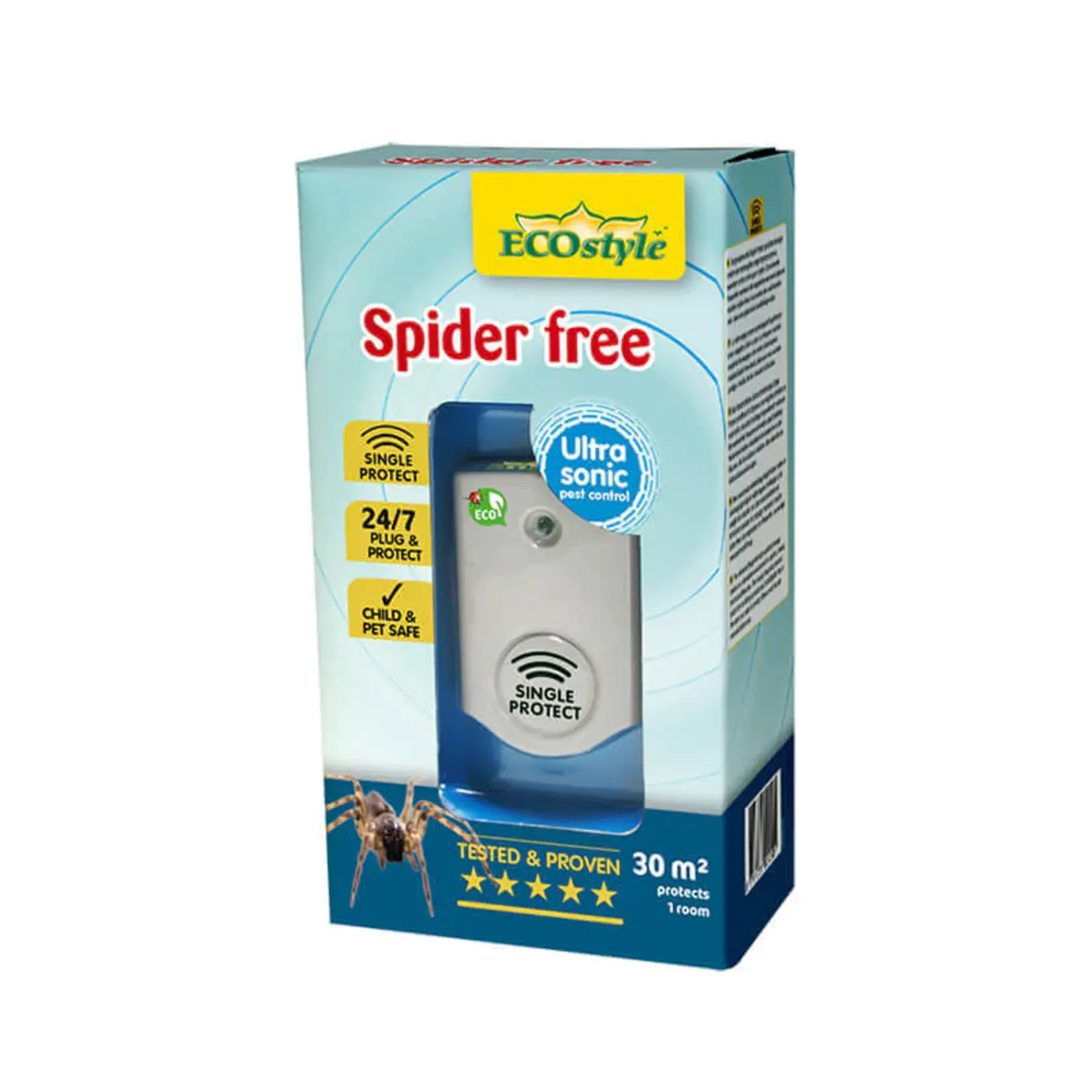 ECOstyle Spider free  ultrasone verjager (tot 30 m²)