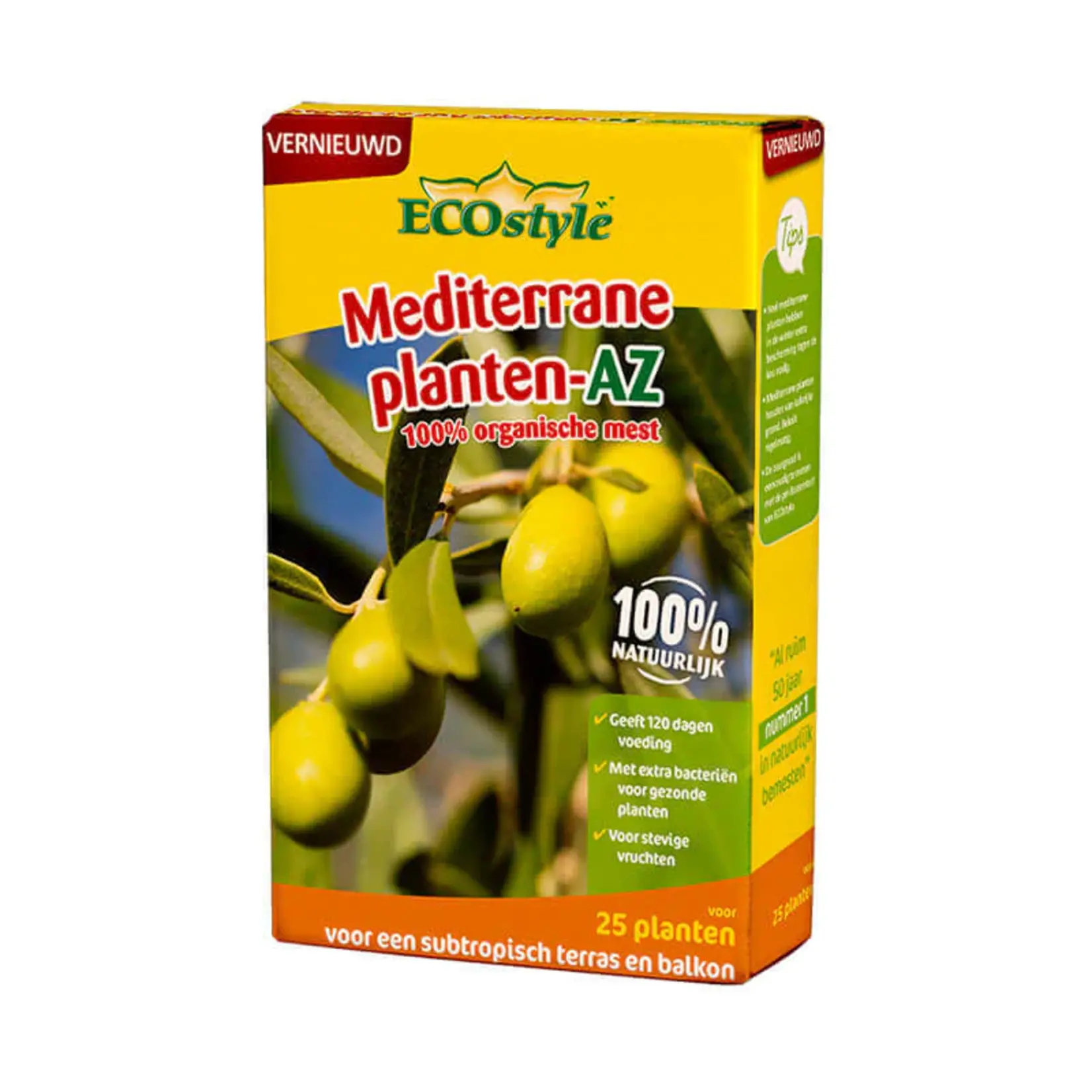 ECOstyle Mediterrane planten-AZ meststof 800 gram (voor ca. 25 planten)