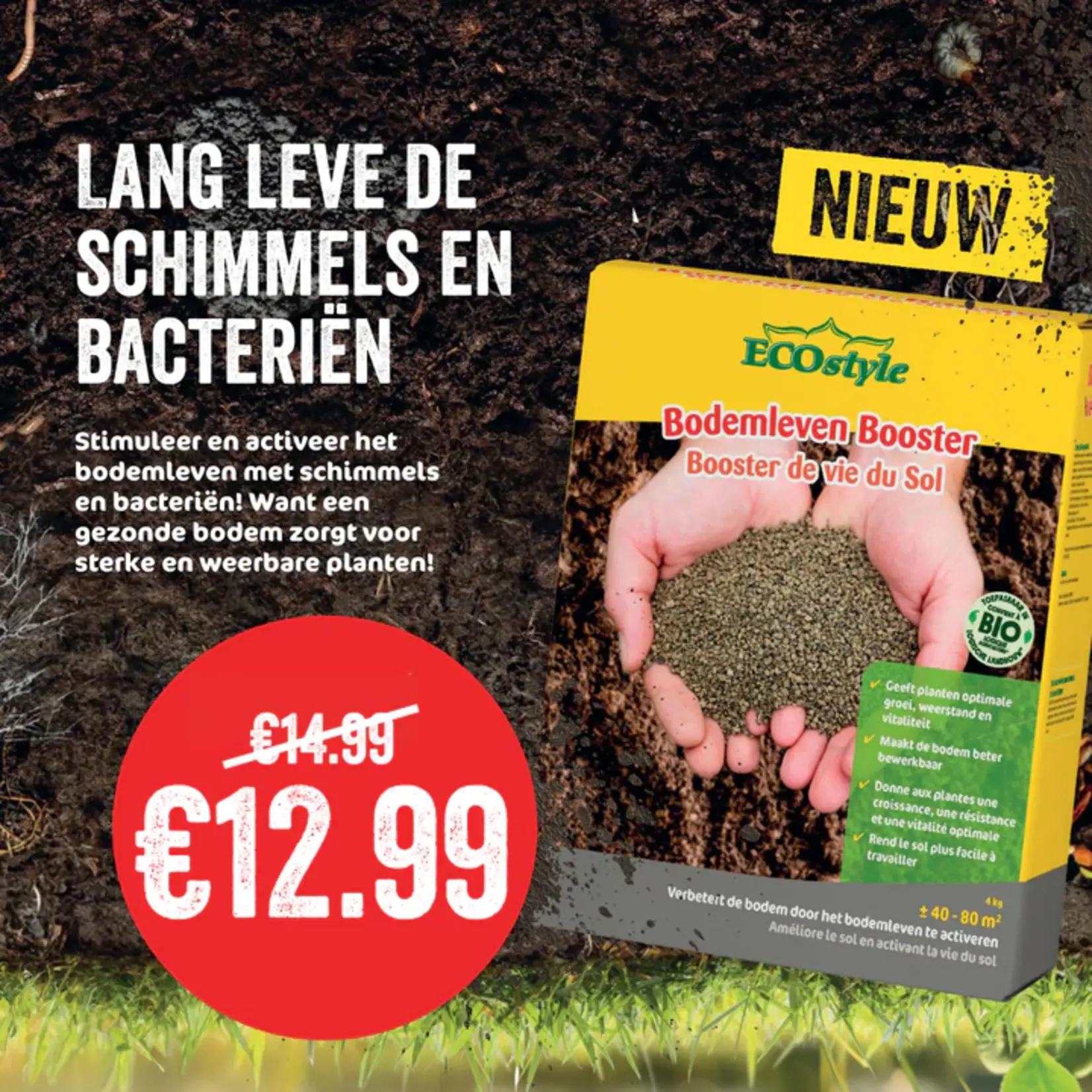 ECOstyle Bodemleven Booster 4 kg  voor 40 - 80 m2