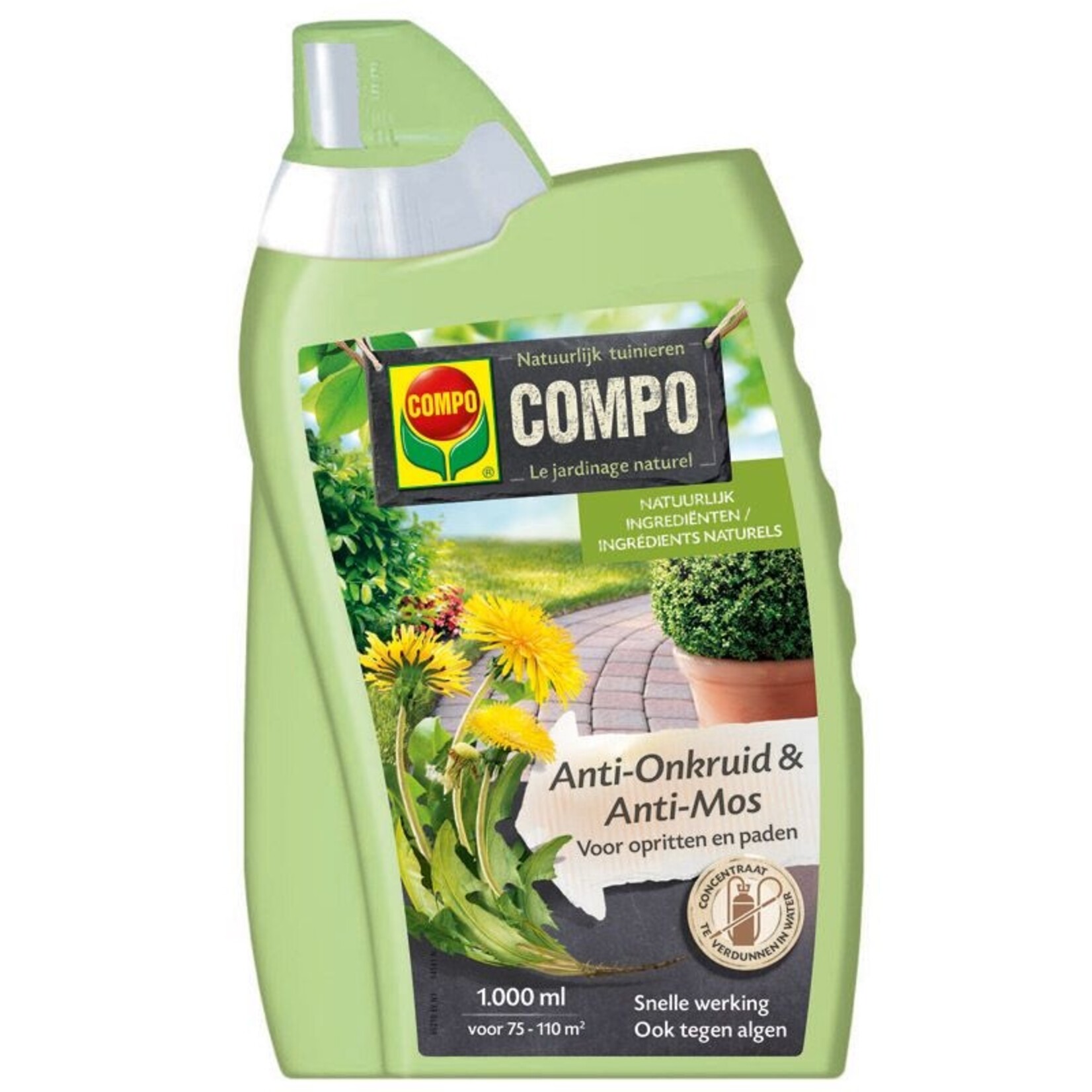 Compo Anti-Onkruid & Anti-Mos Opritten & Paden Concentraat 1L