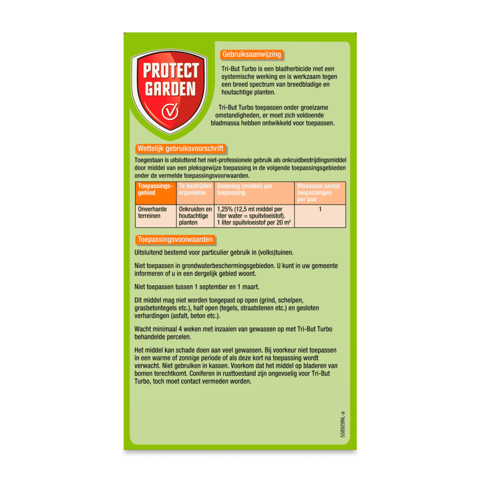 Protect Garden Tri-but Turbo 100 ml tegen hardnekkige onkruiden