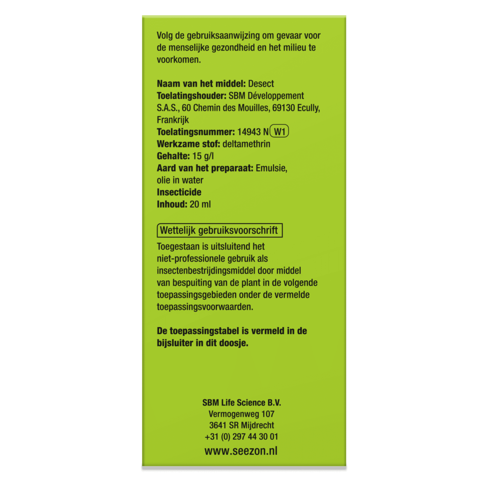 Protect Garden Desect Insectenbestrijding 20ml (concentraat) (voorheen Decis)