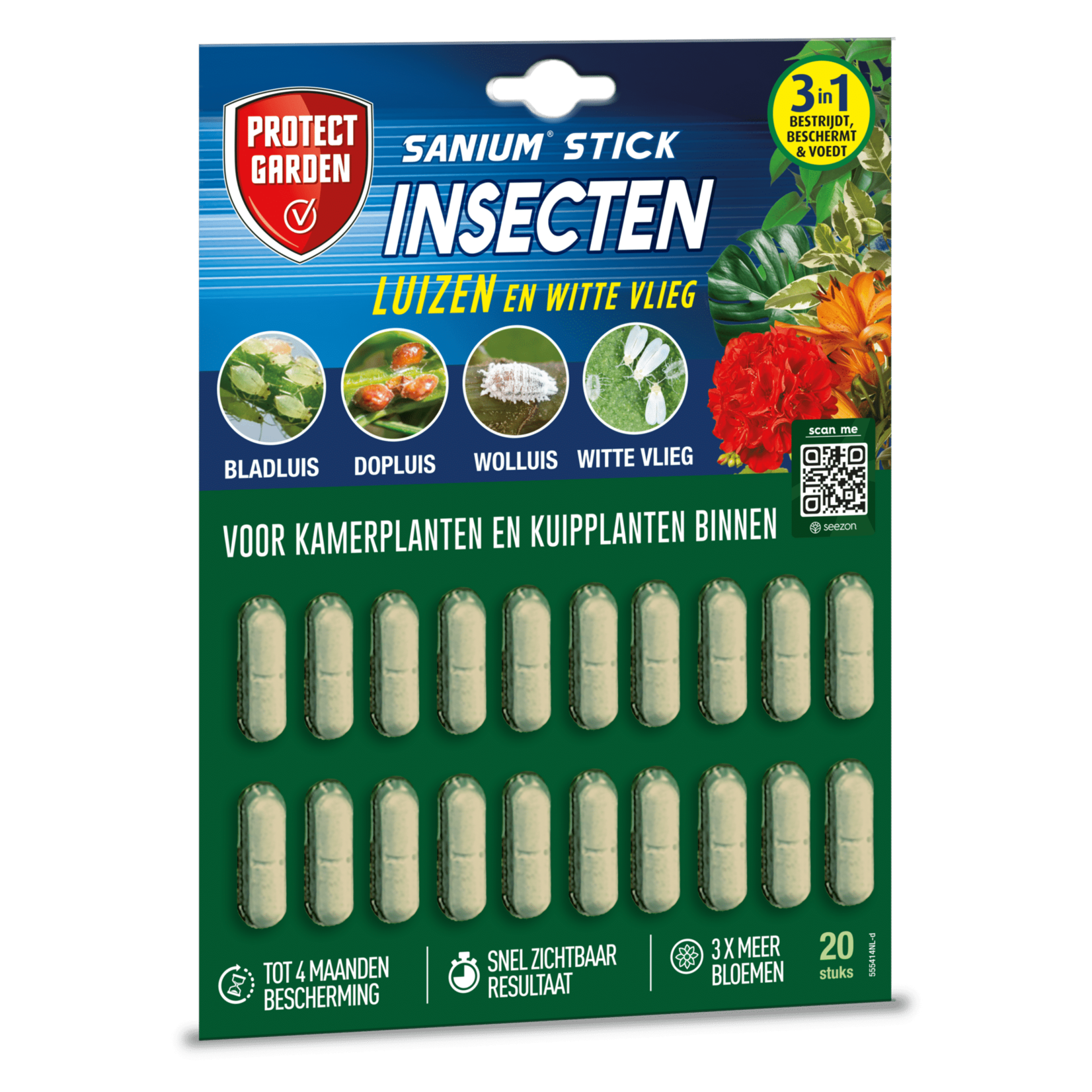 Protect Garden Sanium Stick 20 stuks tegen bladinsecten met meststof