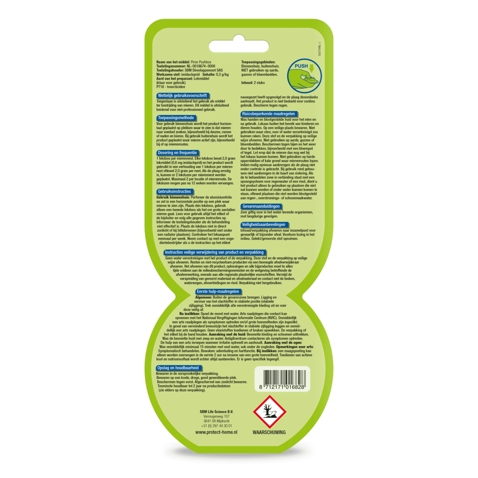 Protect Home Piron pushbox 2 stuks tegen mieren