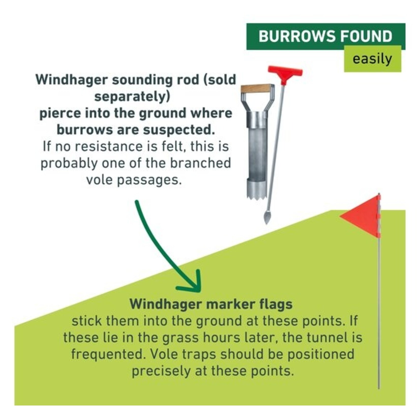 Windhager Markeringsvlaggen voor mollen- en woelmuizenvallen (5 stuks)