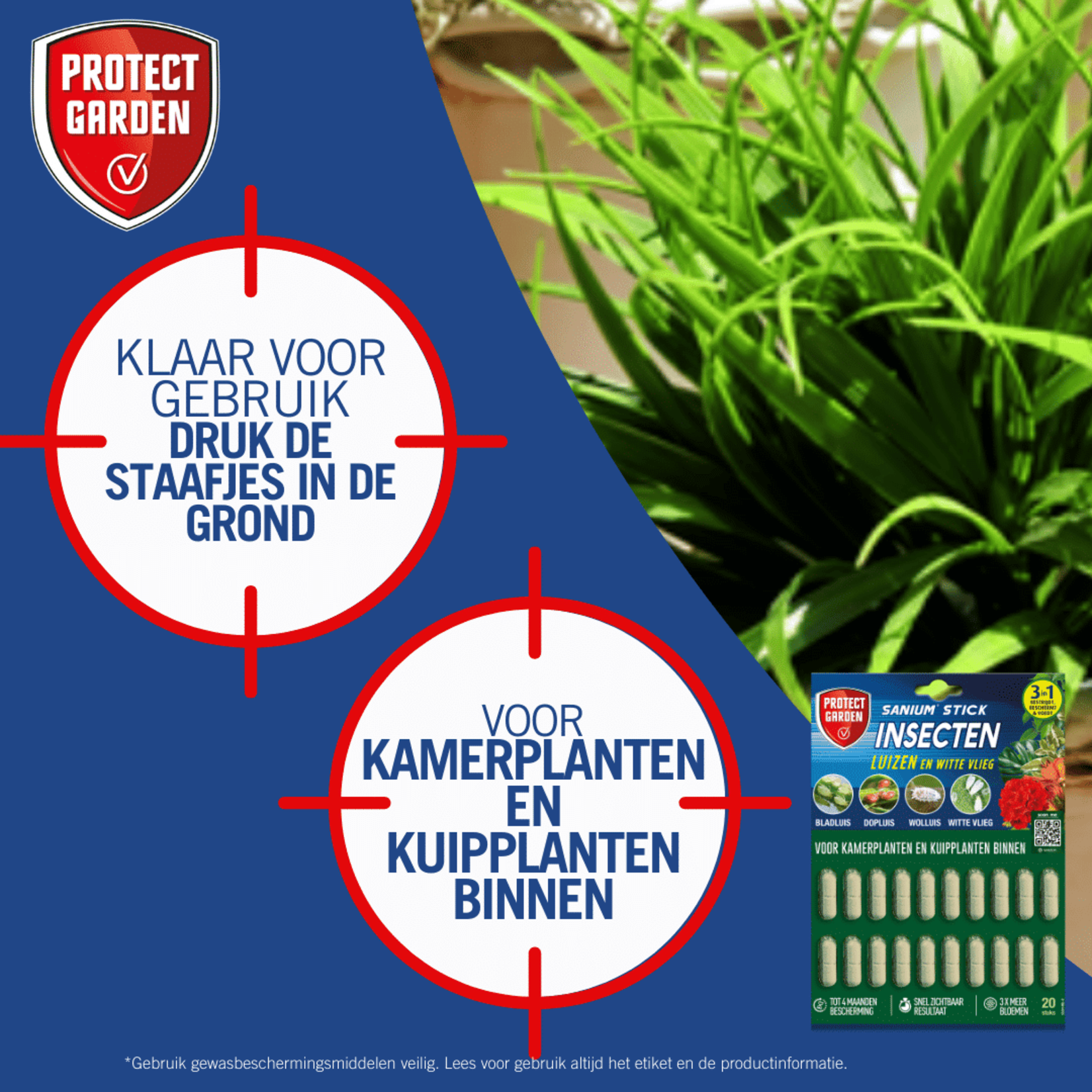 Protect Garden Sanium Stick 20 stuks tegen bladinsecten met meststof