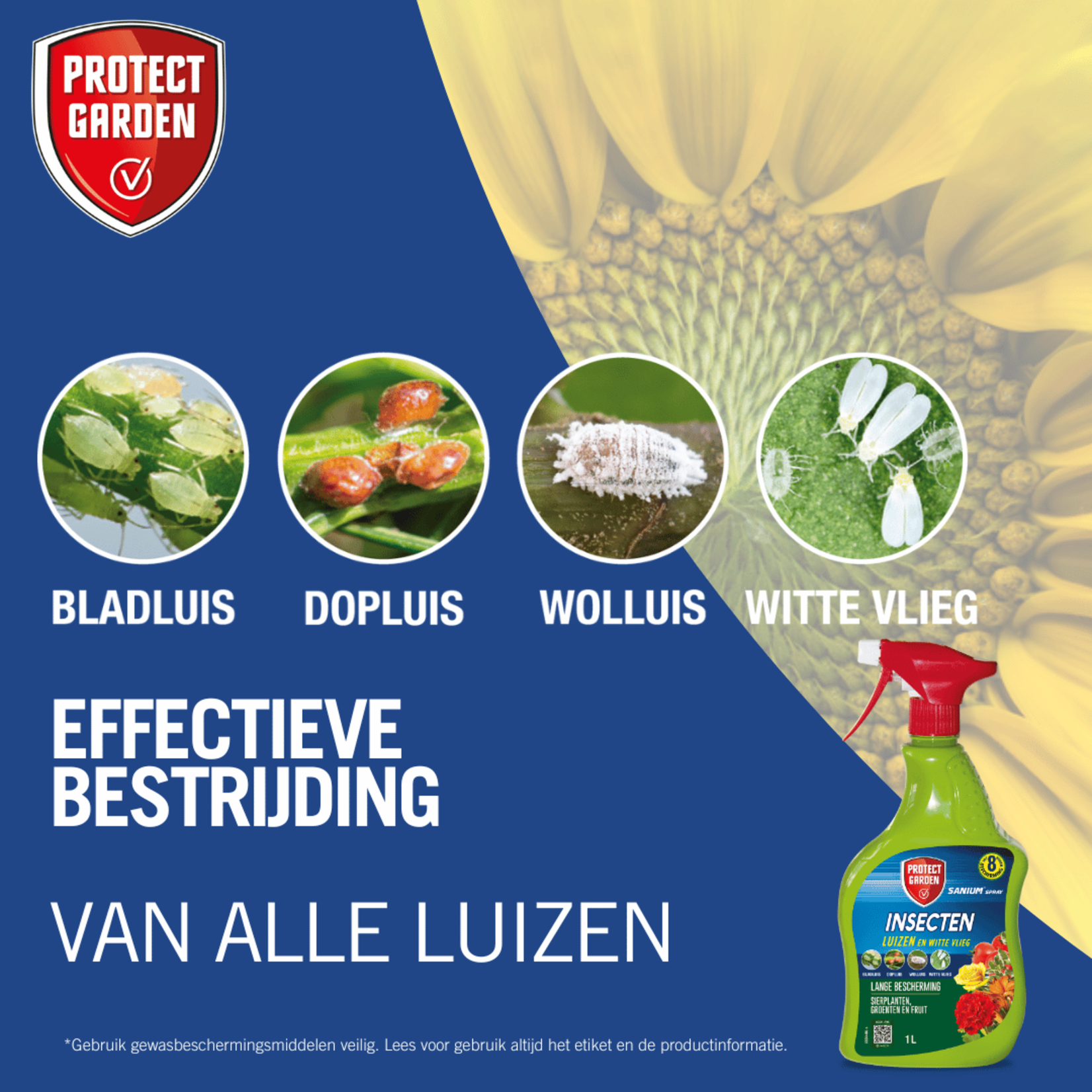 Protect Garden Sanium Spray 1 liter (kant en klaar) tegen bladinsecten