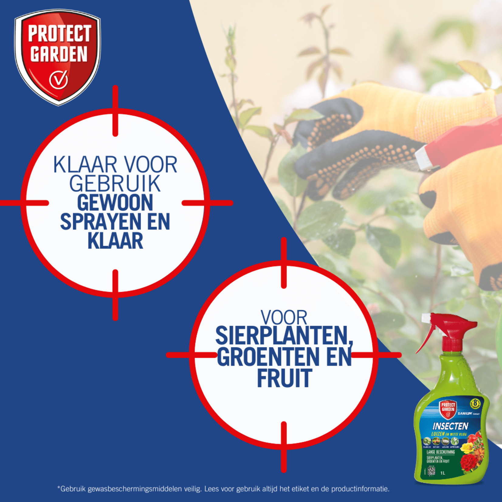 Protect Garden Sanium Spray 1 liter (kant en klaar) tegen bladinsecten