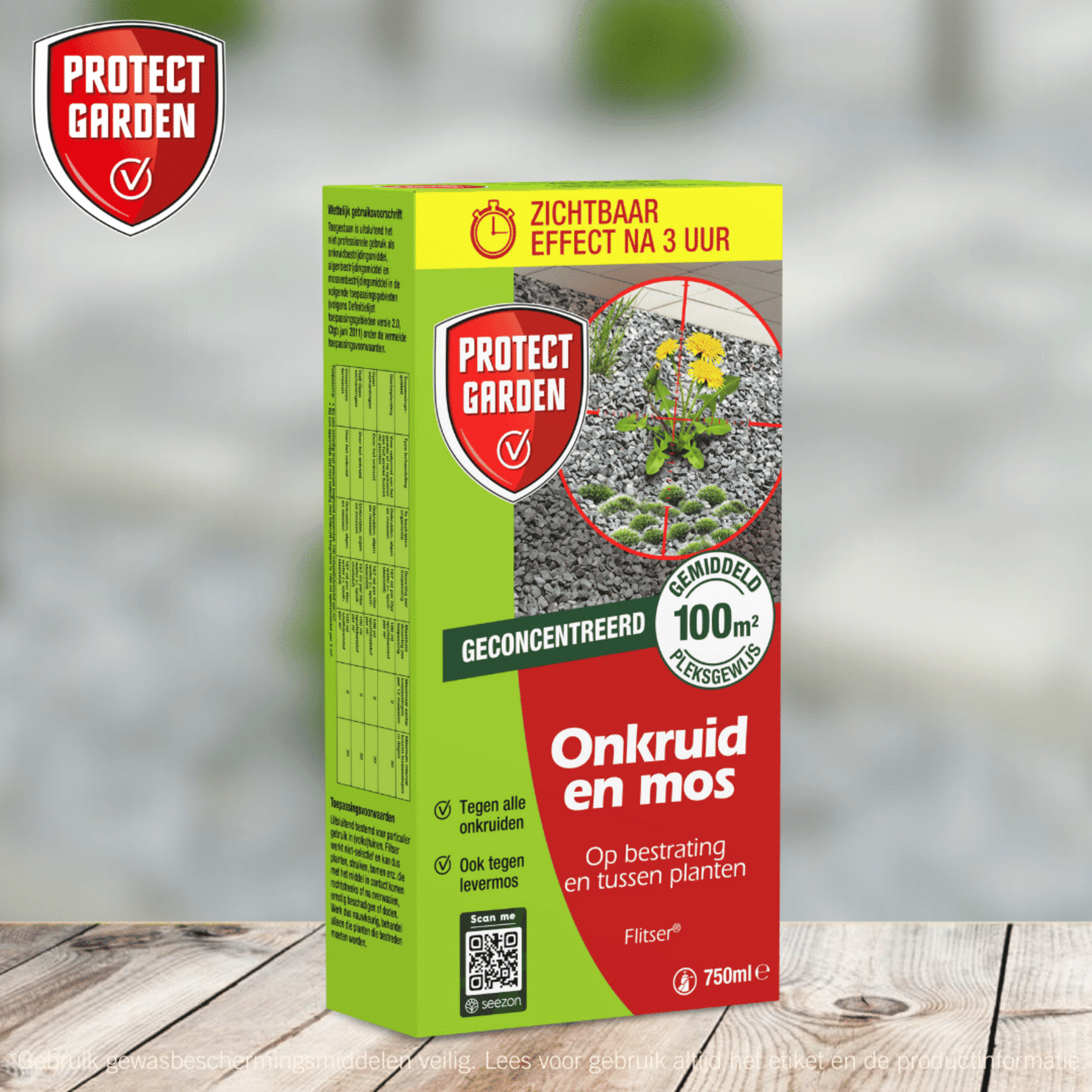 Protect Garden Flitser concentraat 750 ml tegen onkruid, groene aanslag en mos (concentraat)