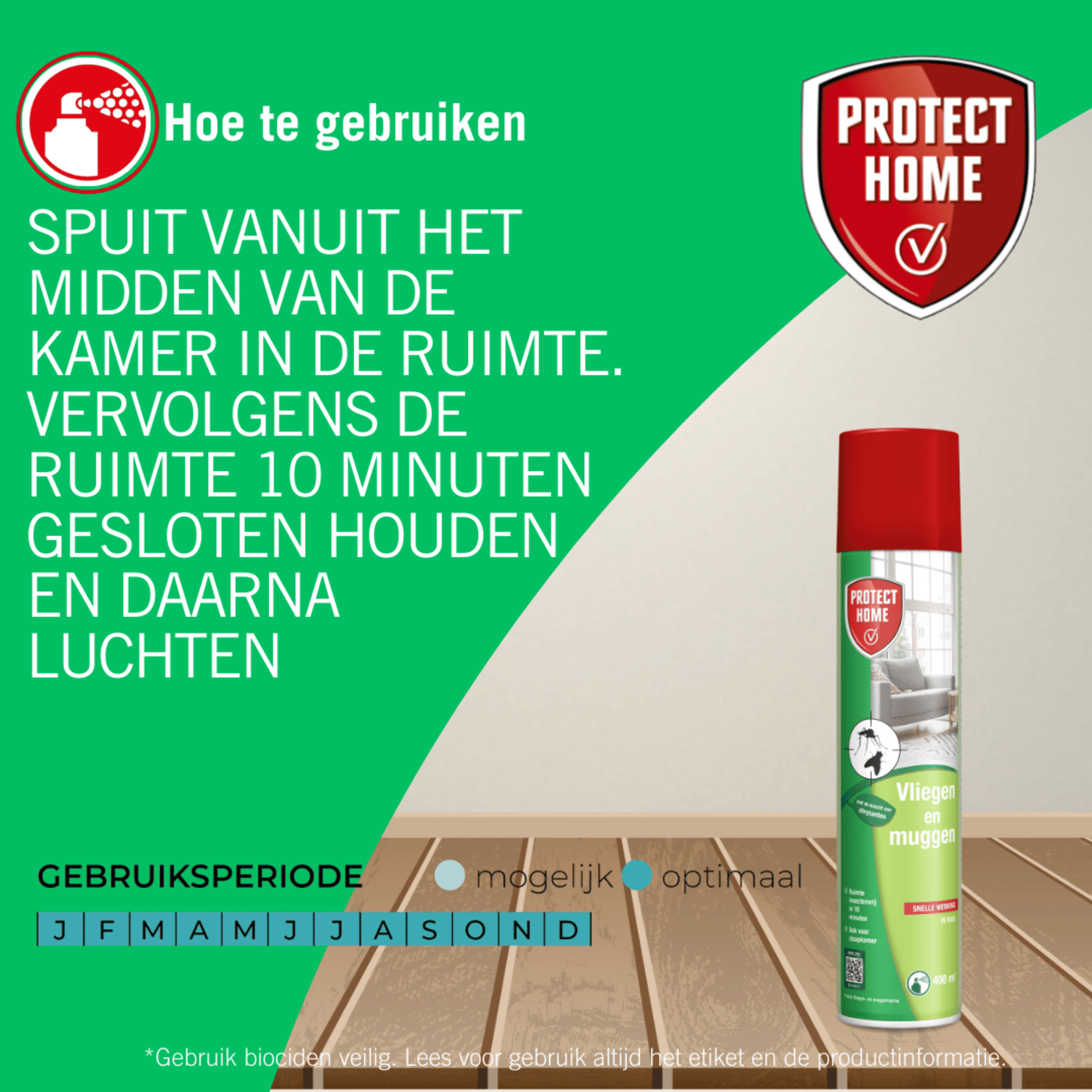 Protect Home Vliegen- en Muggenspray 400 ml (voorheen Solabiol)