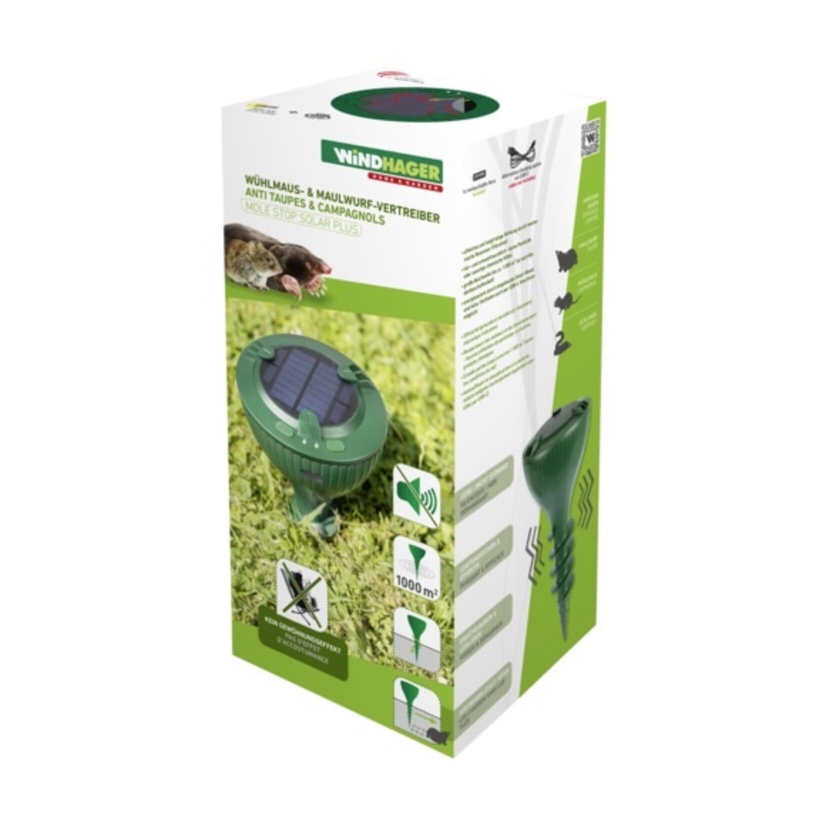 Windhager Woelmuizen en mollen verjager Solar PLUS