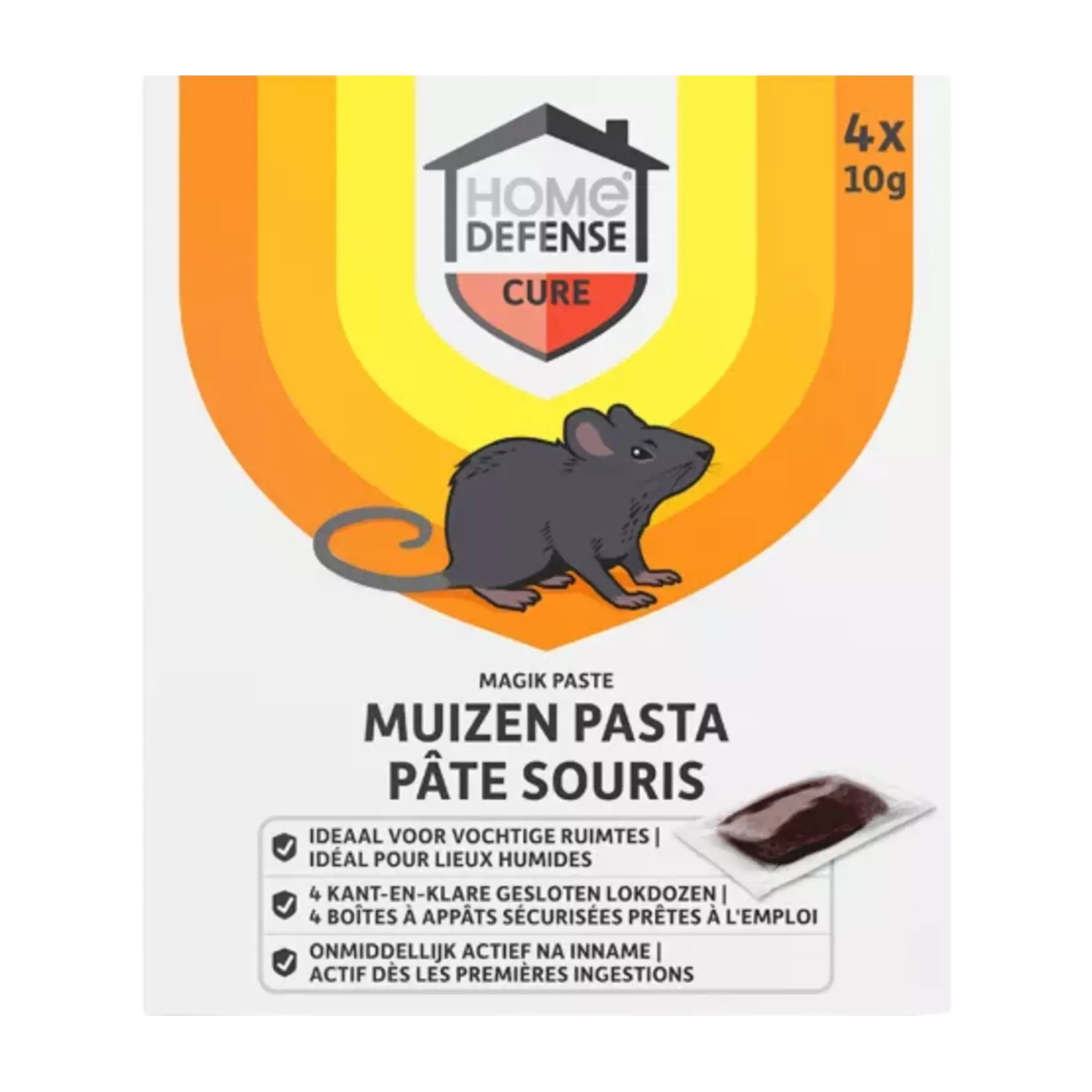 Home Defense muizenlokdoos pasta 'magik paste' 4 stuks