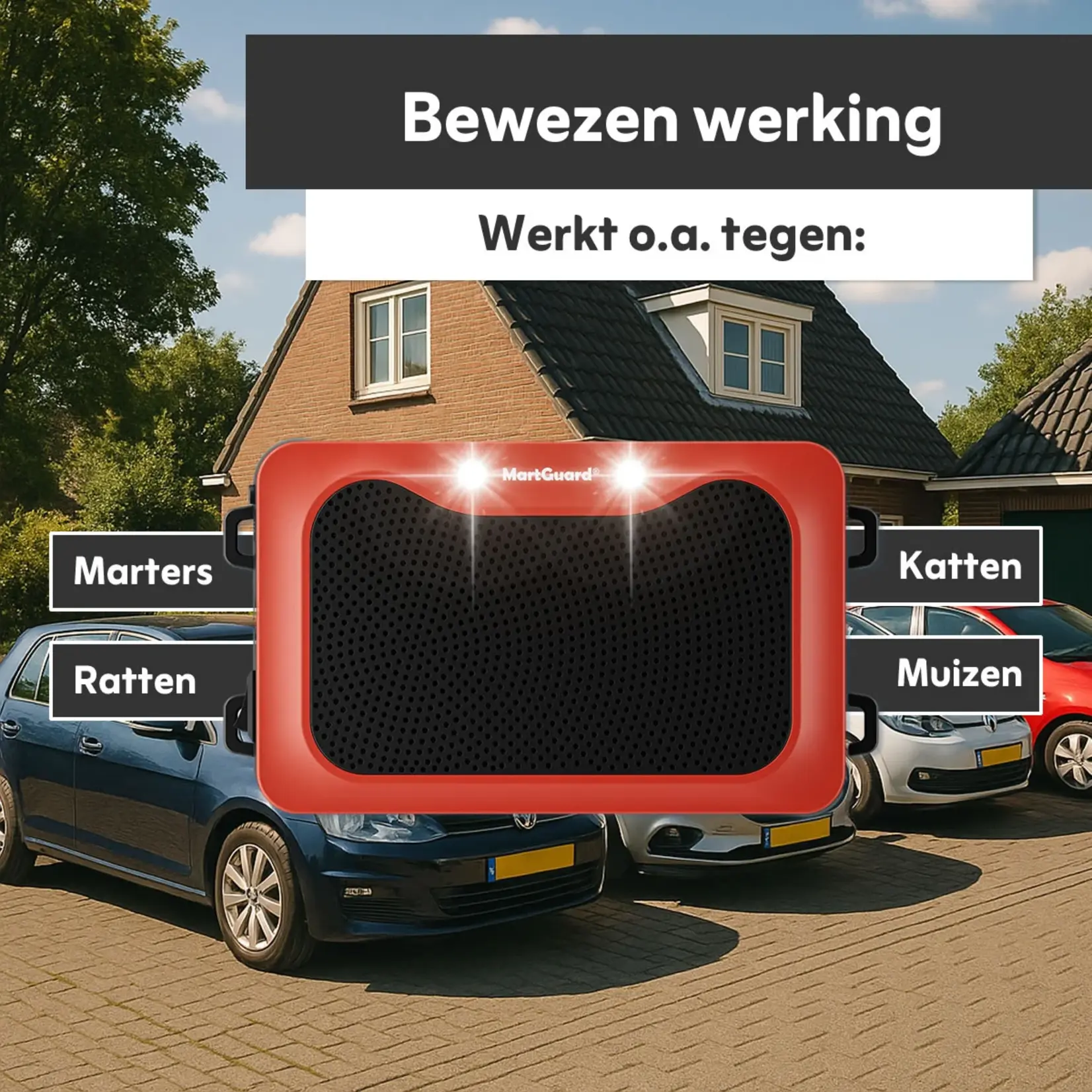 MartGuard® Car & Home Secure Pro Battery marterverjager voor in auto en huis