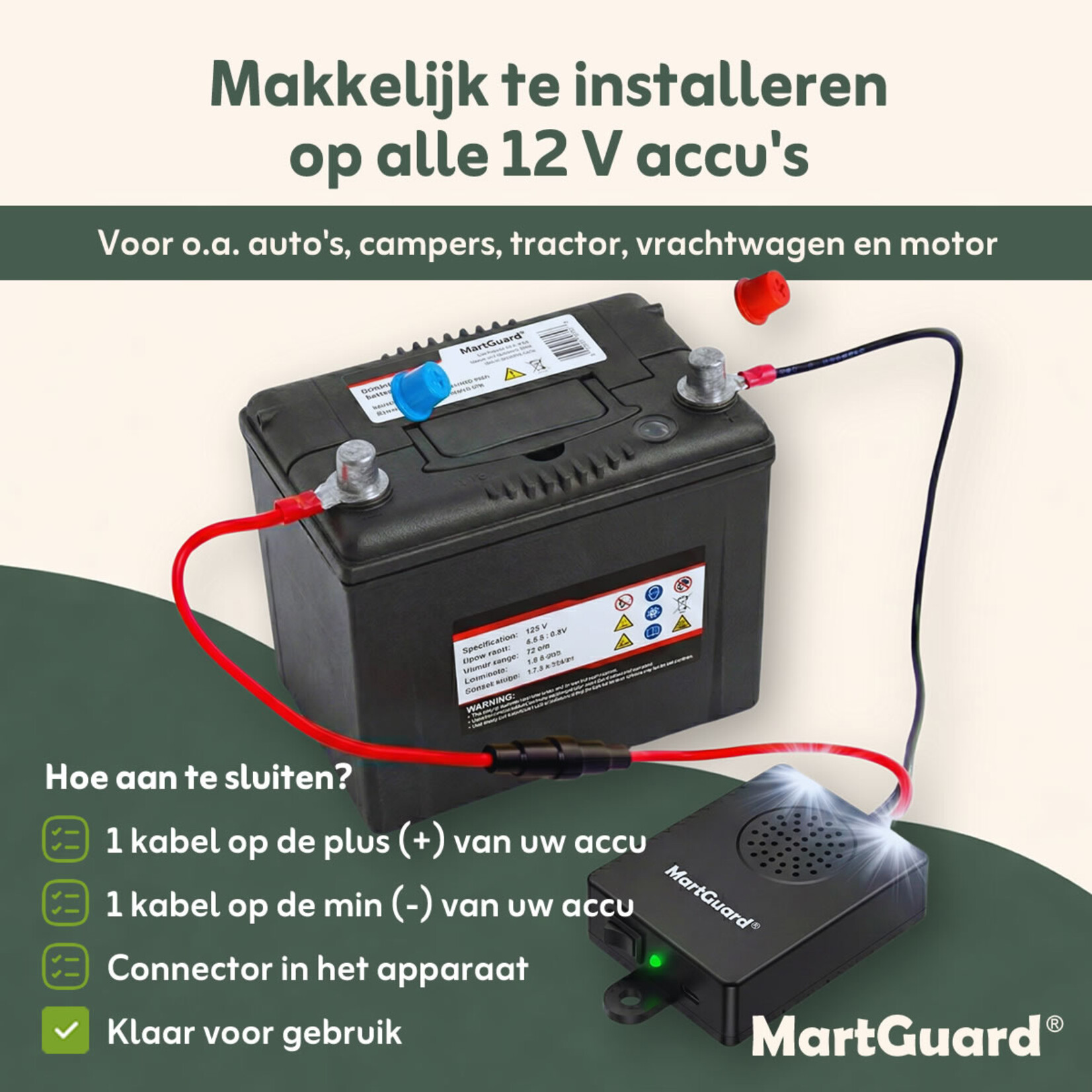 MartGuard® Car Secure marterverjager auto 12 V