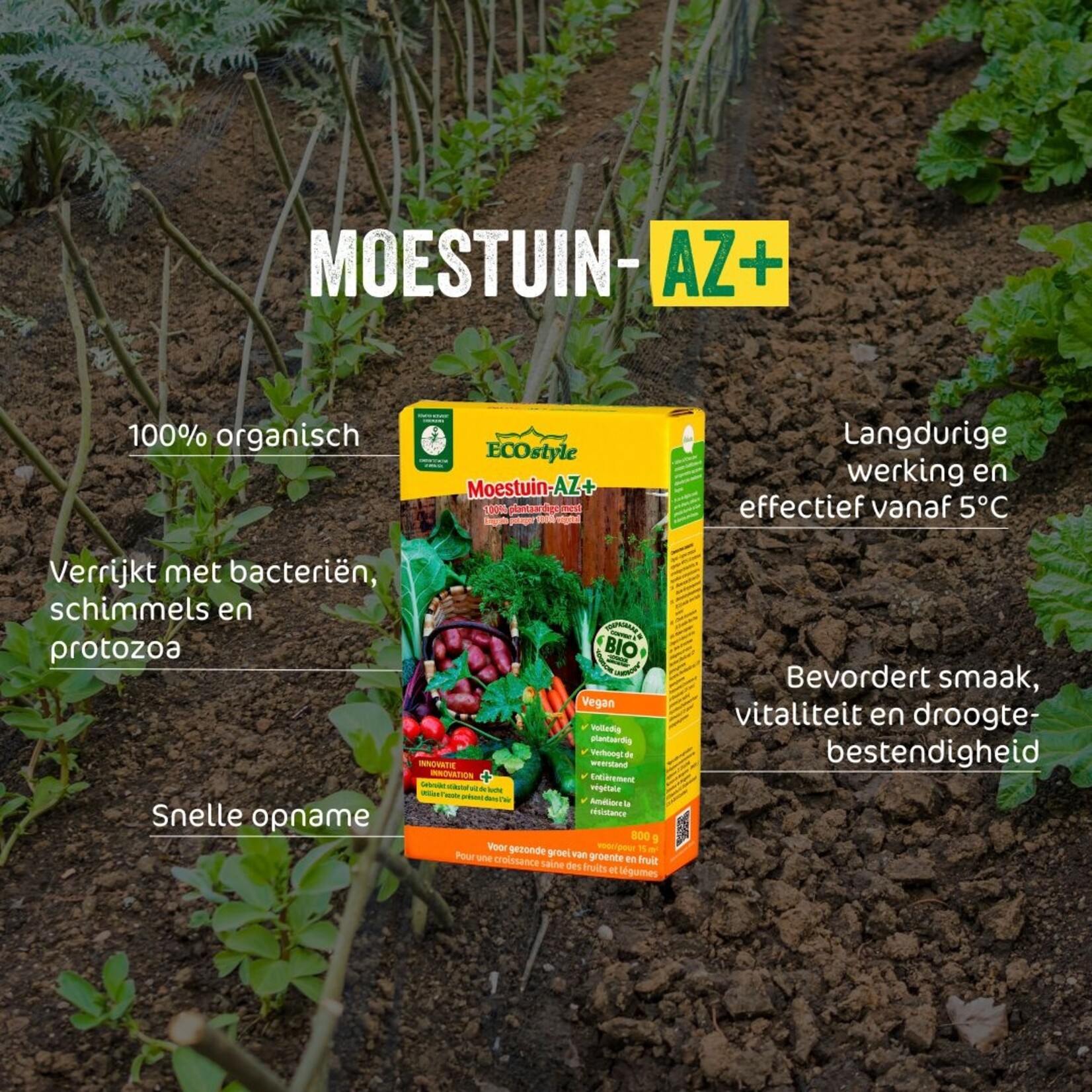 ECOstyle Moestuinmest-AZ  800 gram (15 m²)