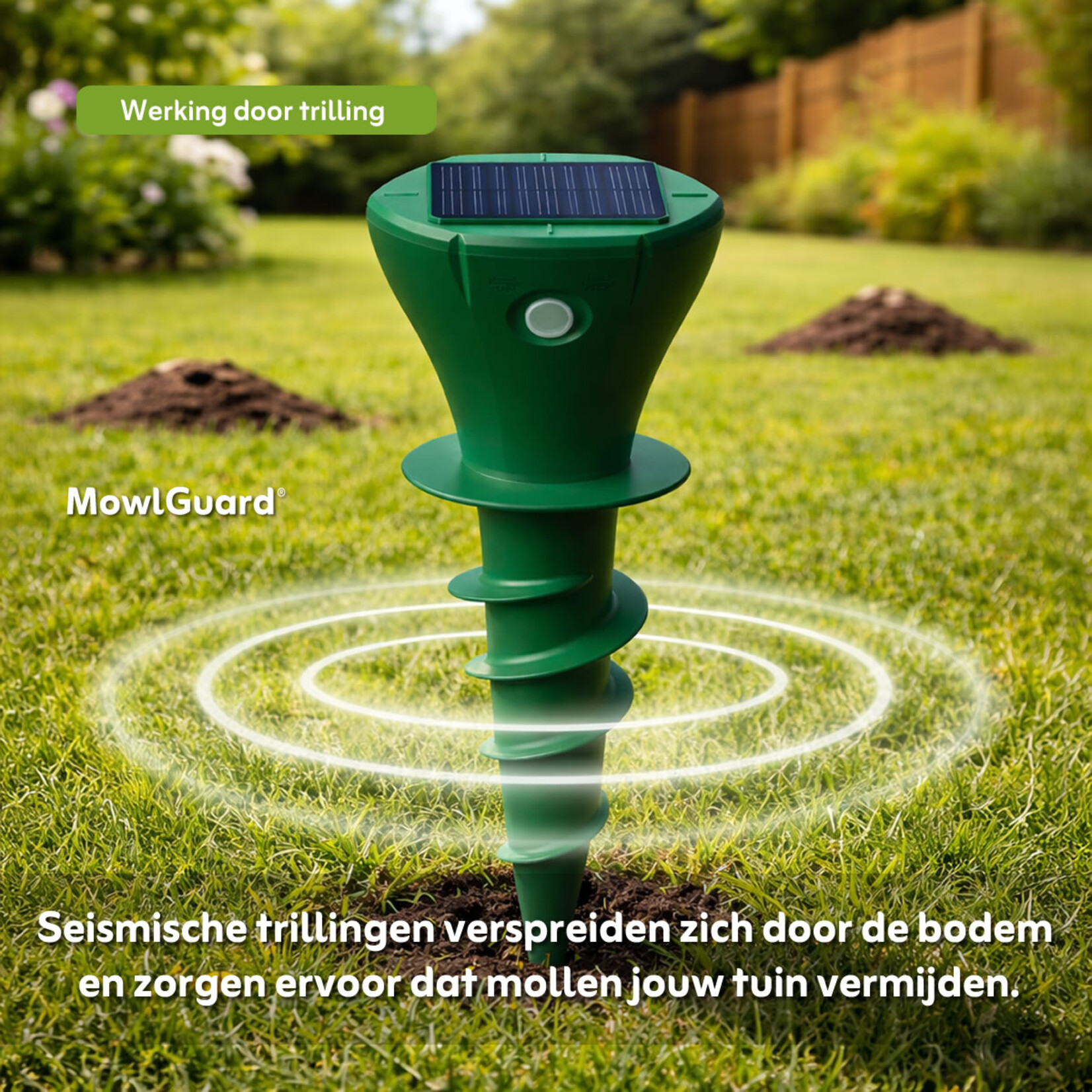 MowlGuard® mollenverjager op zonne-energie (4 stuks)