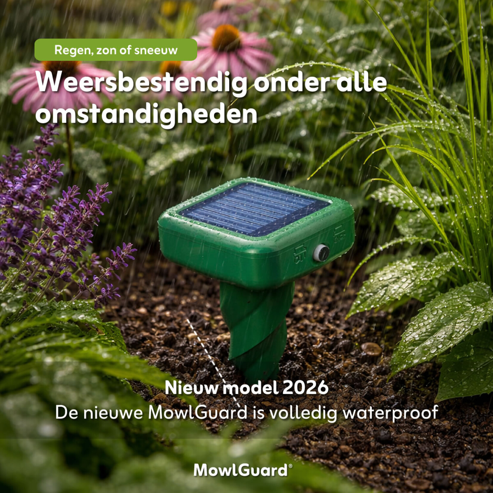 MowlGuard® mollenverjager Square op zonne-energie (2 stuks)