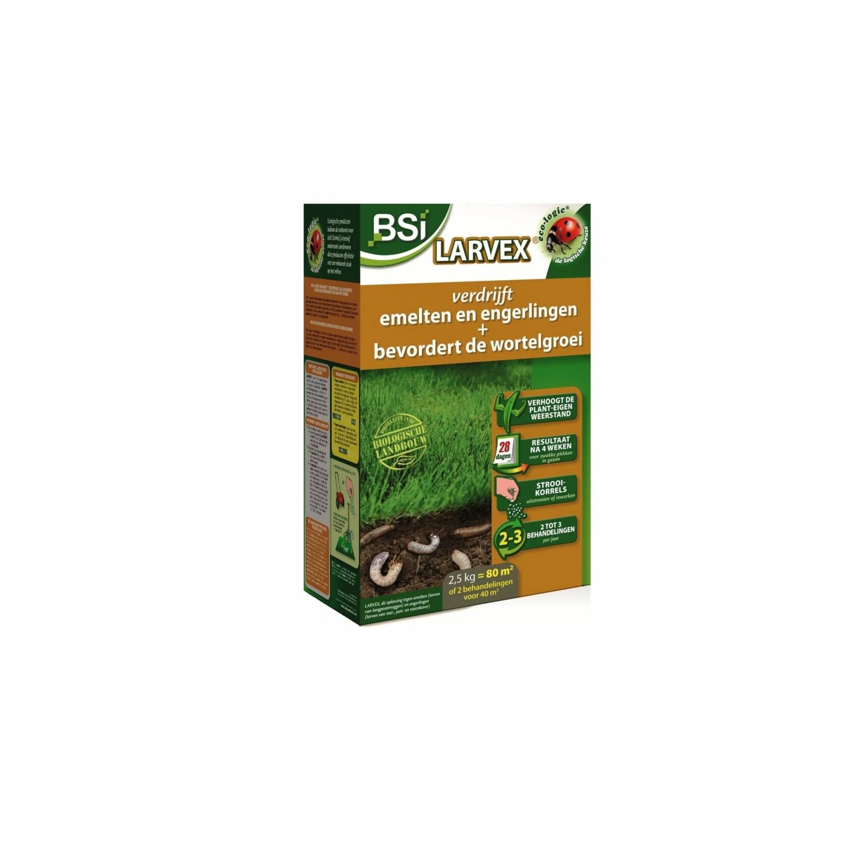 BSI Larvex 2,5 kg tegen engerlingen & emelten voor ca. 80 m²
