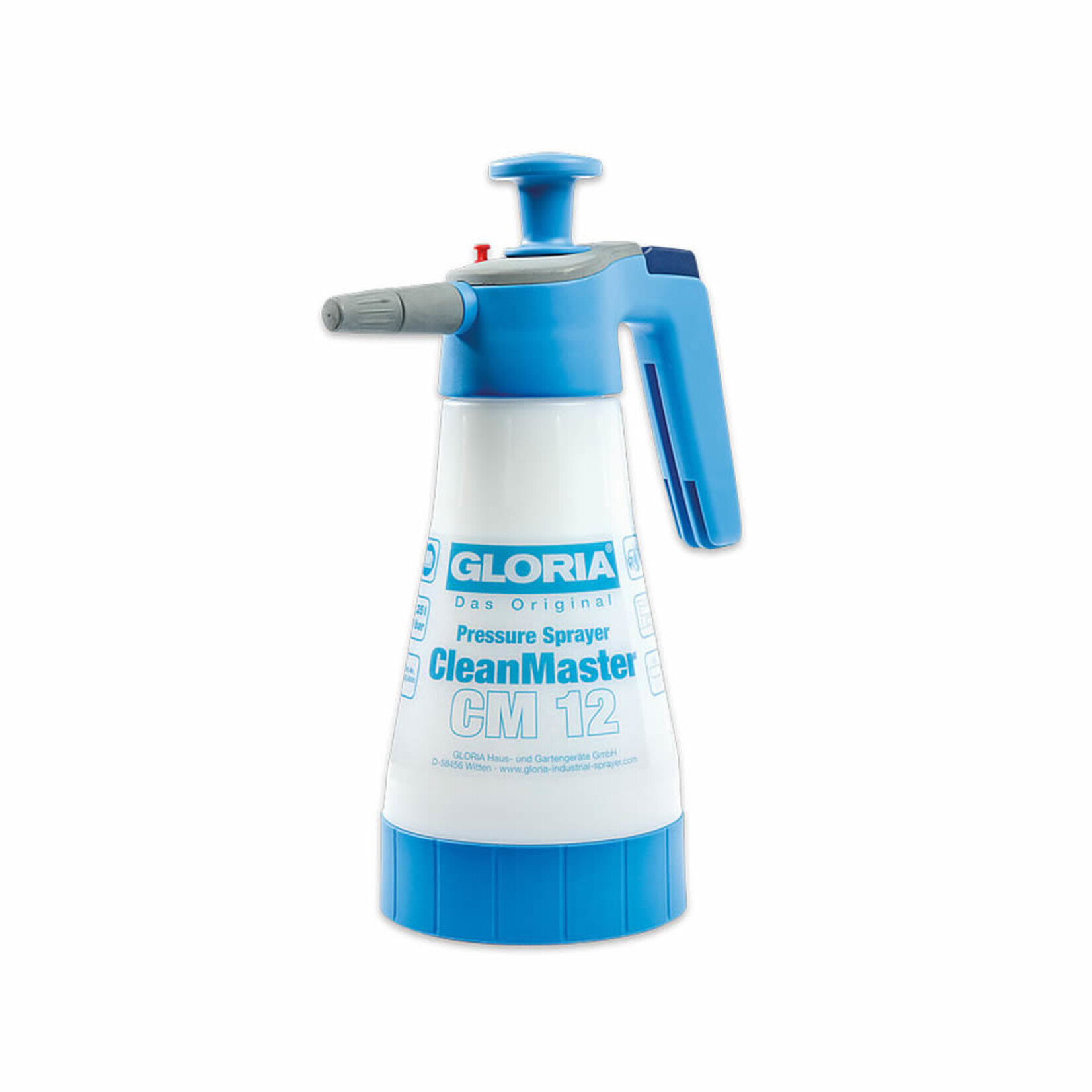 Gloria Reiniging CleanMaster CM12 Zuurbestendige EPDM Drukspuit (1¼ liter)