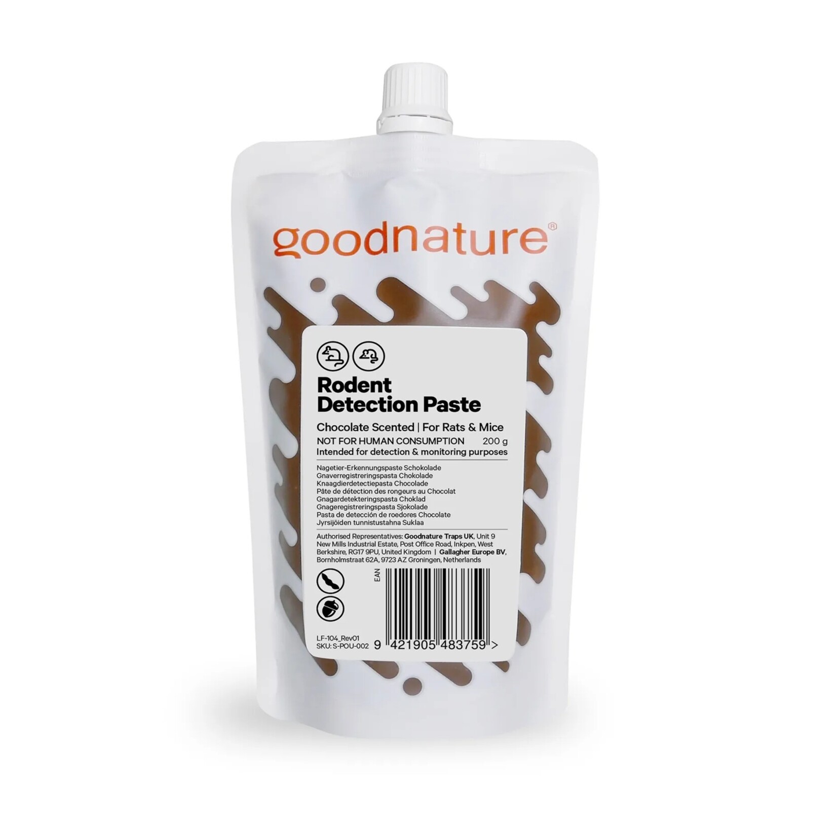 Goodnature®  Ratten- en Muizen Chocolade detectiepasta 200 gram