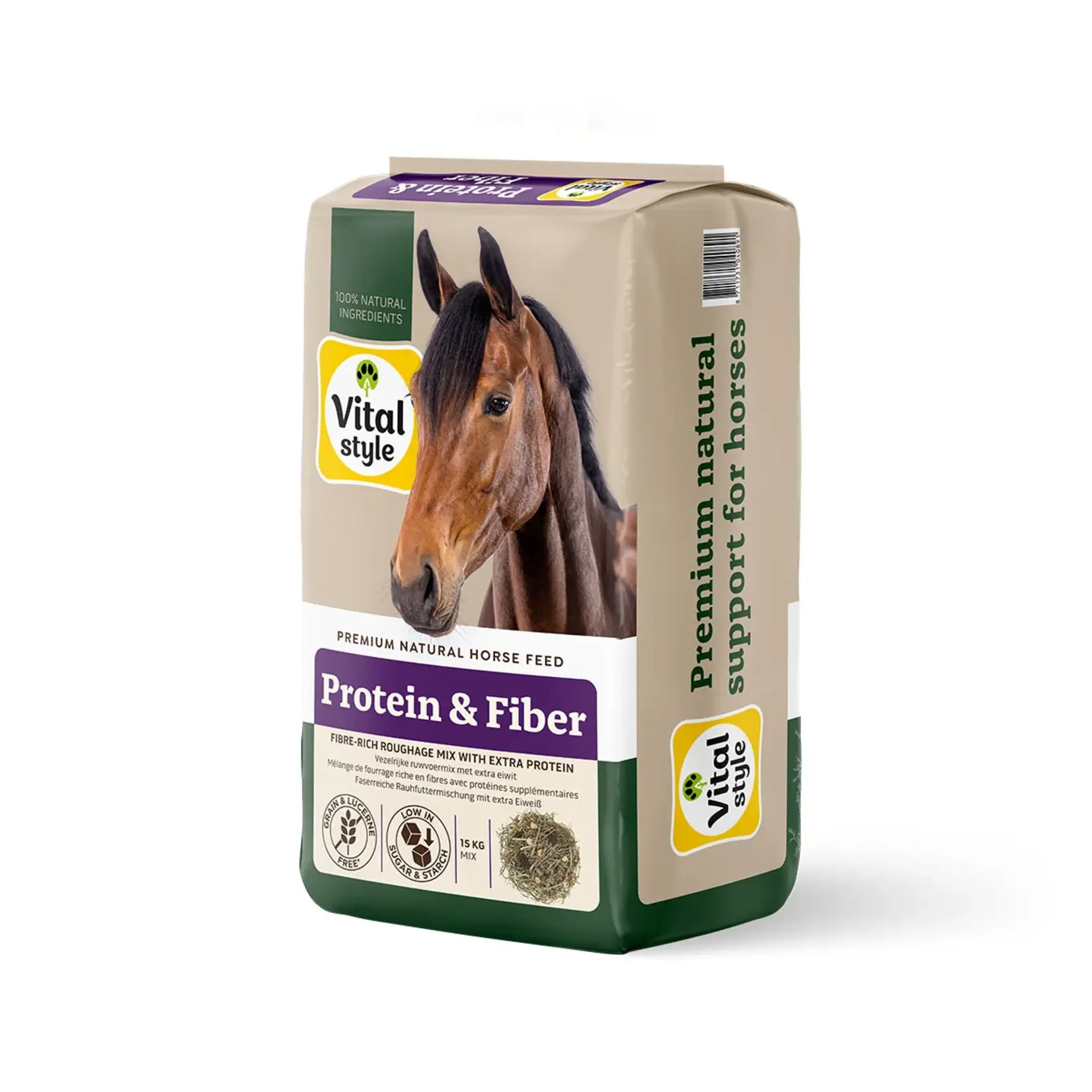 VITALstyle Ruwvoer mix Protein & Fiber 15 kg