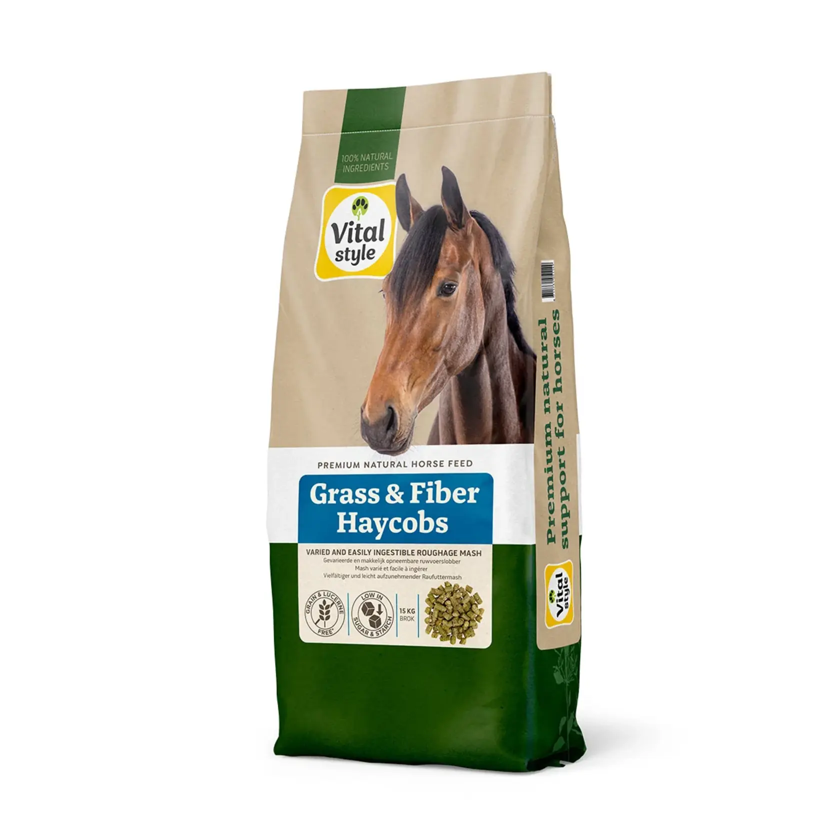 VITALstyle Grass & Fiber Haycobs 15 kg - ruwvoerslobber