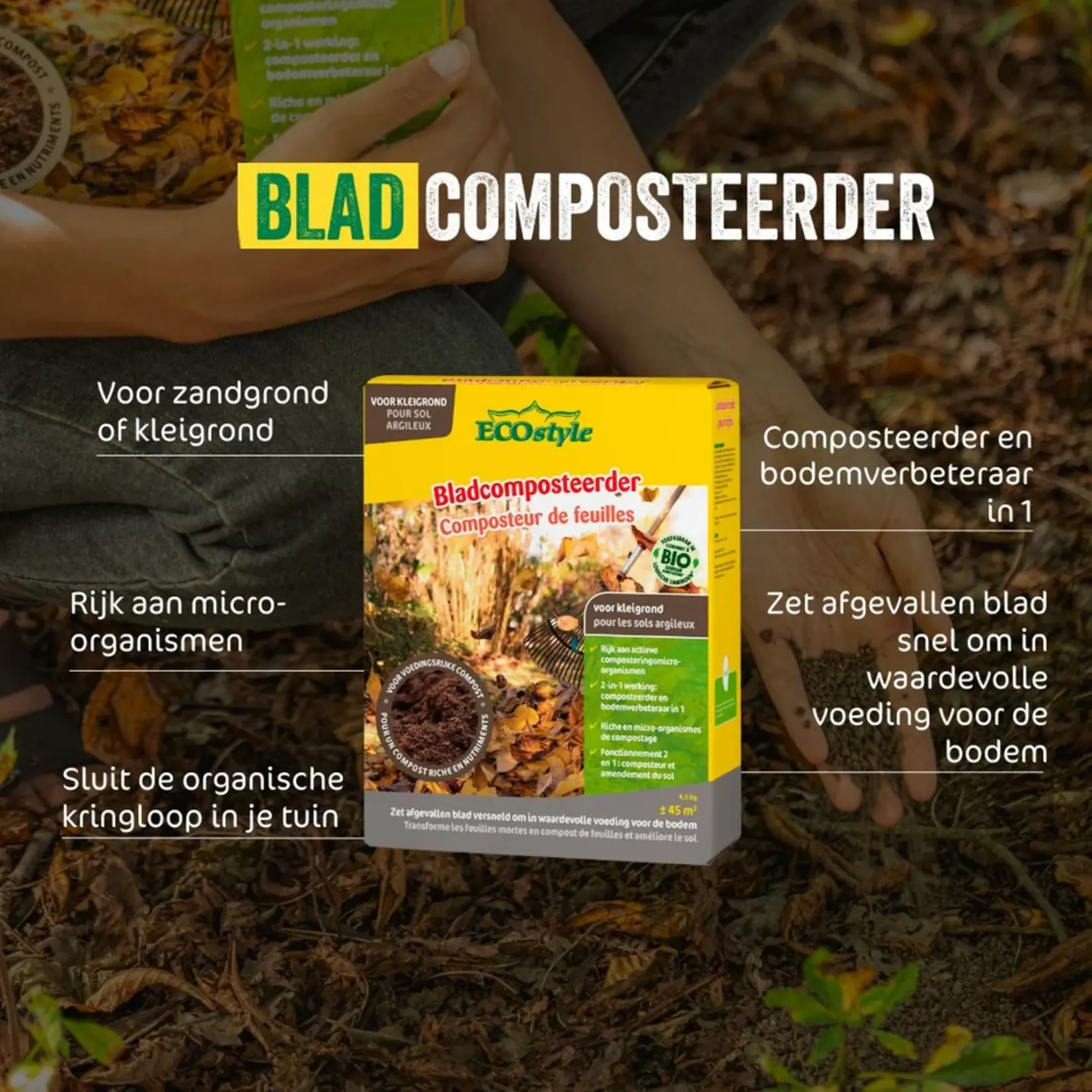 ECOstyle Bladcomposteerder Zandgrond 4,5 kg