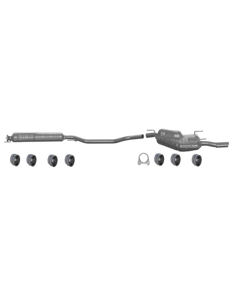 European Exhaust and Catalyst Uitlaatset, Middendemper + Einddemper Saab 9-5 2.0, 2.3