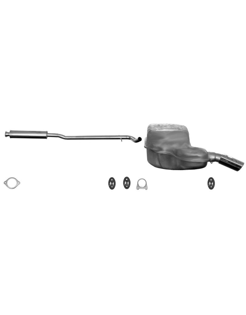 European Exhaust and Catalyst Uitlaatset, Einddemper + Middendemper Volvo S60 2.0, 2.3, 2.4