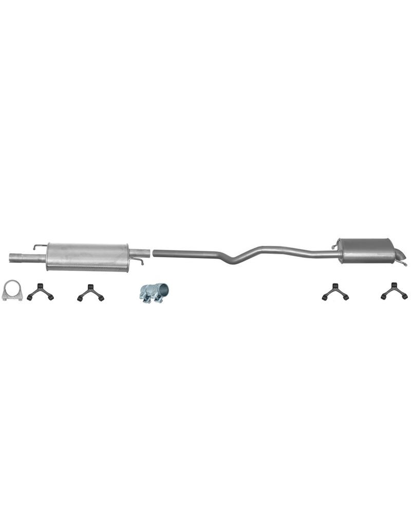 European Exhaust and Catalyst Uitlaatset, Einddemper + Middendemper Volkswagen T5 1.9 TDI