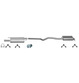 Edex Complete uitlaat Einddemper + Middendemper Volkswagen T5 2.5