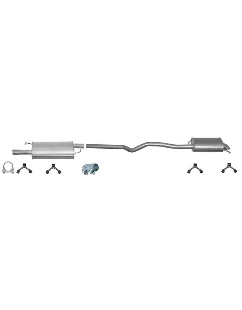Edex Complete uitlaat Einddemper + Middendemper Volkswagen T5 2.5