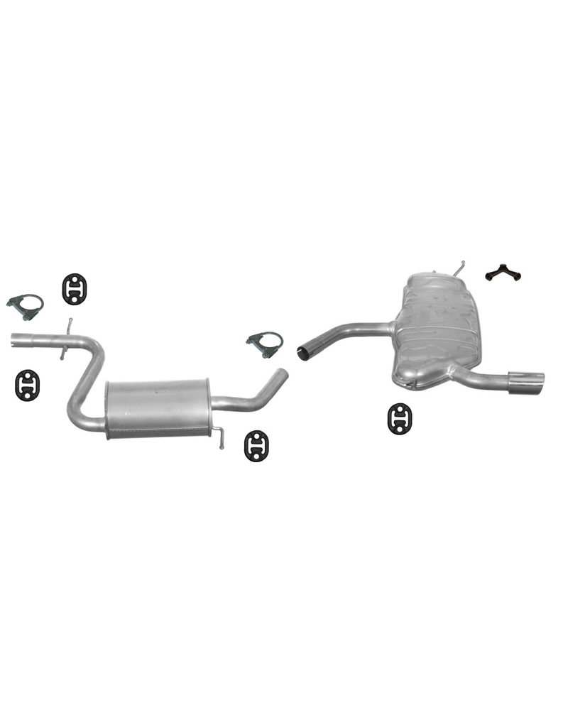 Edex Complete uitlaat Middendemper + Einddemper Audi A3 1.6 FSi