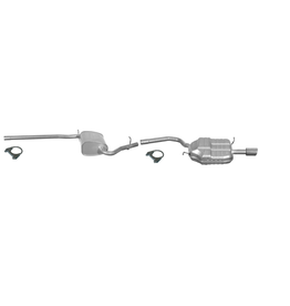 European Exhaust and Catalyst Uitlaatset, Middendemper + Einddemper Audi A4 1.6