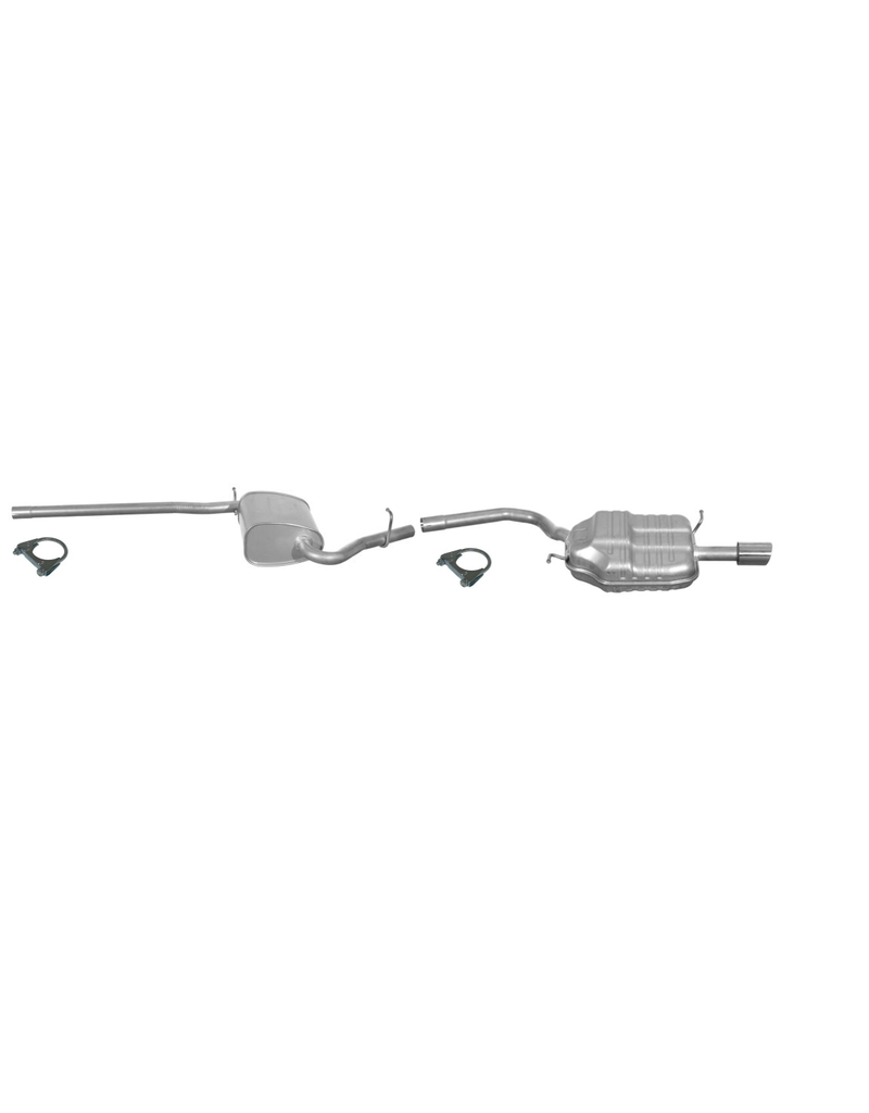 European Exhaust and Catalyst Uitlaatset, Middendemper + Einddemper Audi A4 1.6