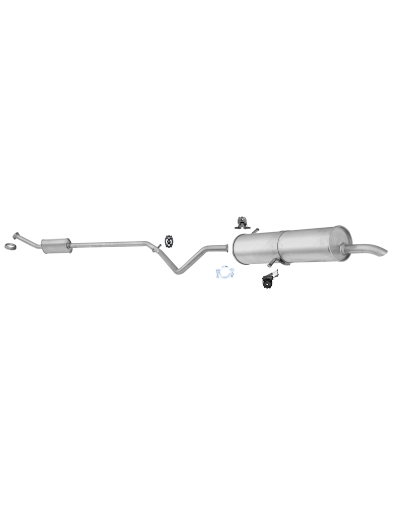 European Exhaust and Catalyst Uitlaatset, Einddemper + Middendemper Peugeot 307